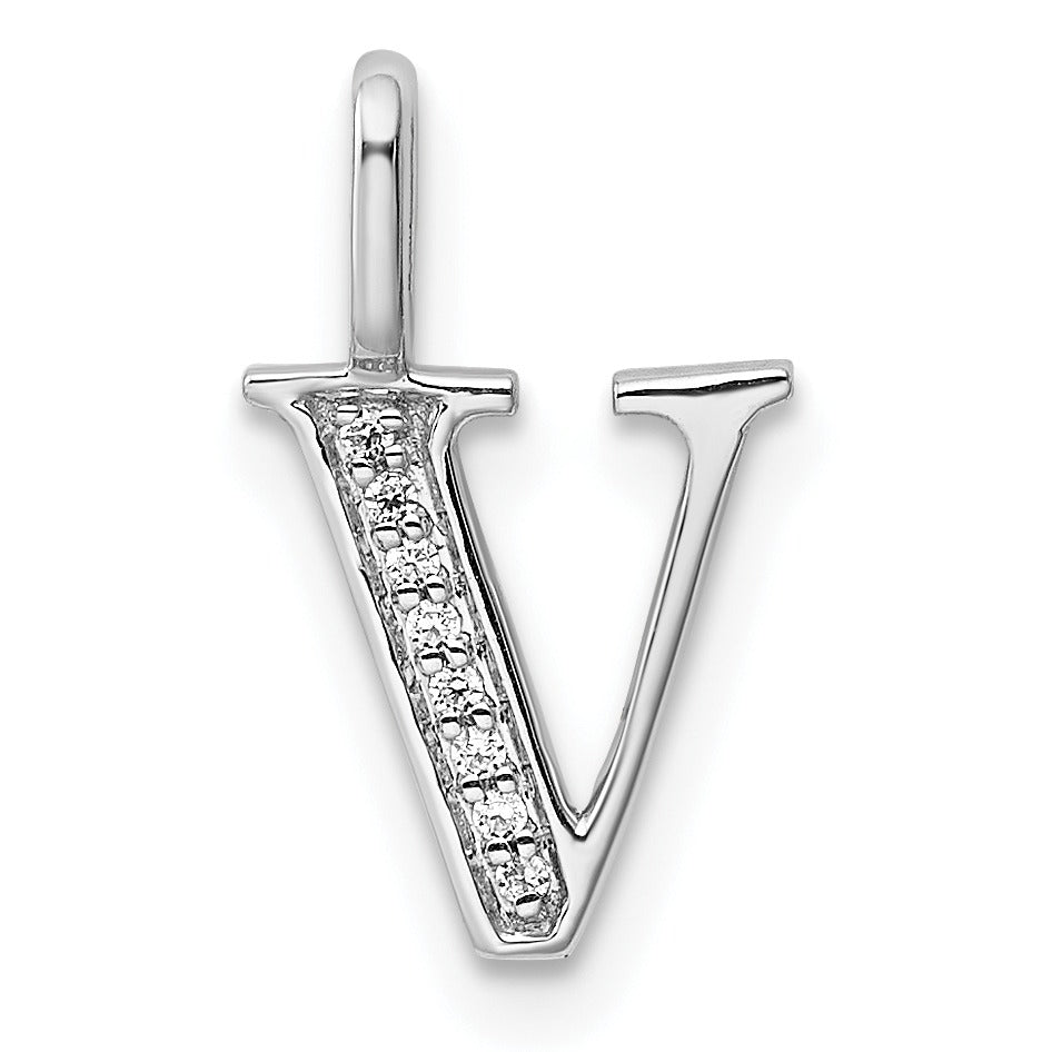 Natural Diamond Initial Letter 14k Gold Pendant Fine Color Jewels