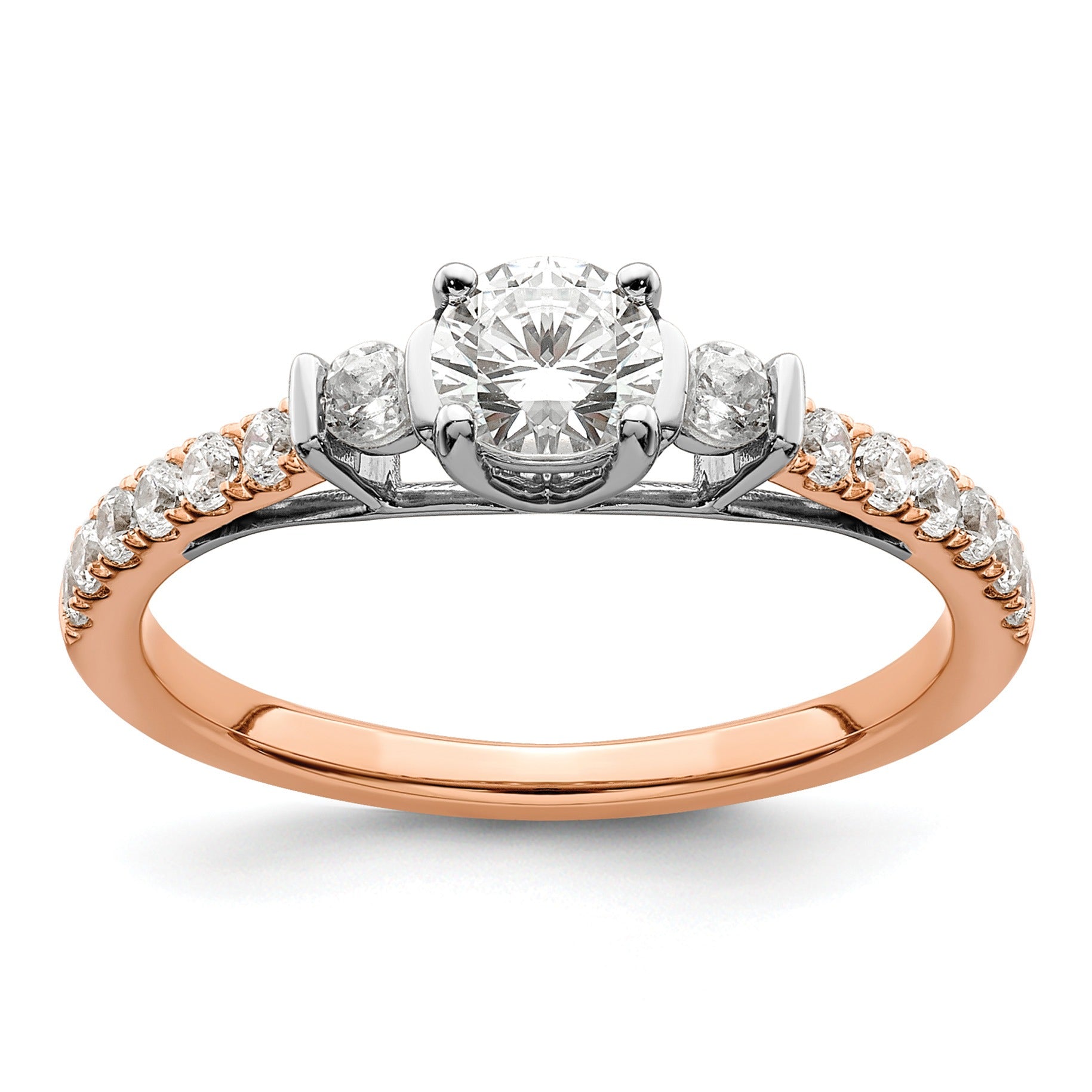 10k Rose Gold Lab Diamond Engagement Ring 3/4 carat