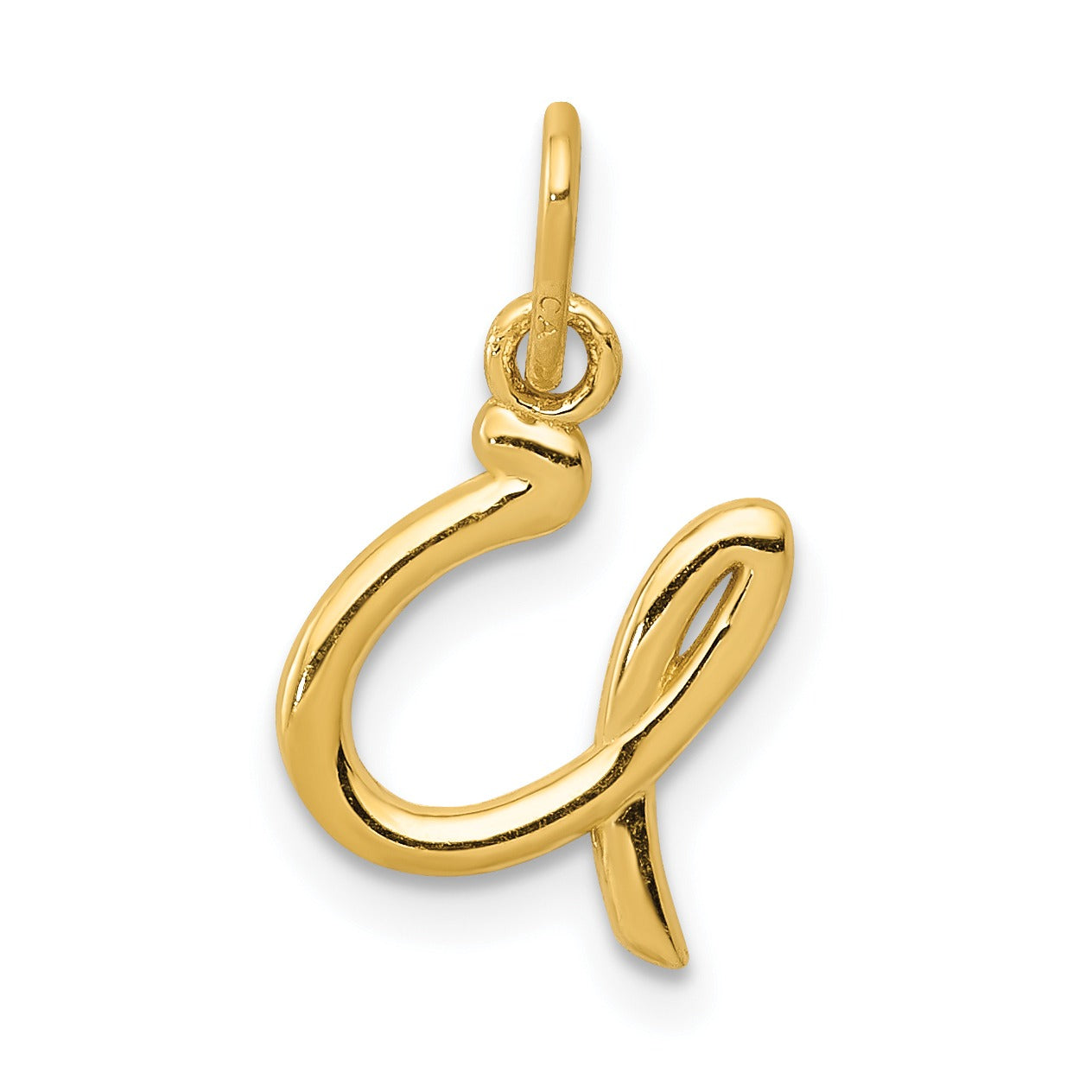 14k Yellow Gold Letter Initial Charm Pendant Fine Color Jewels
