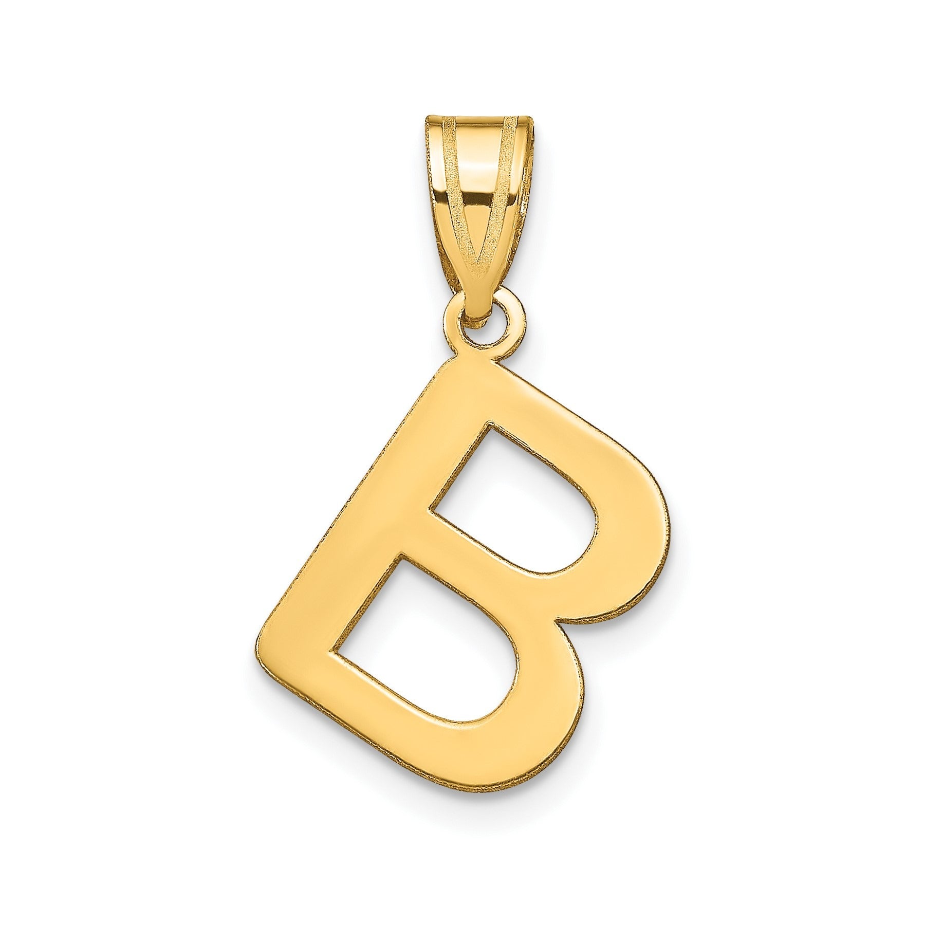 14K Gold Bubble Letter Initial Pendant Fine Color Jewels