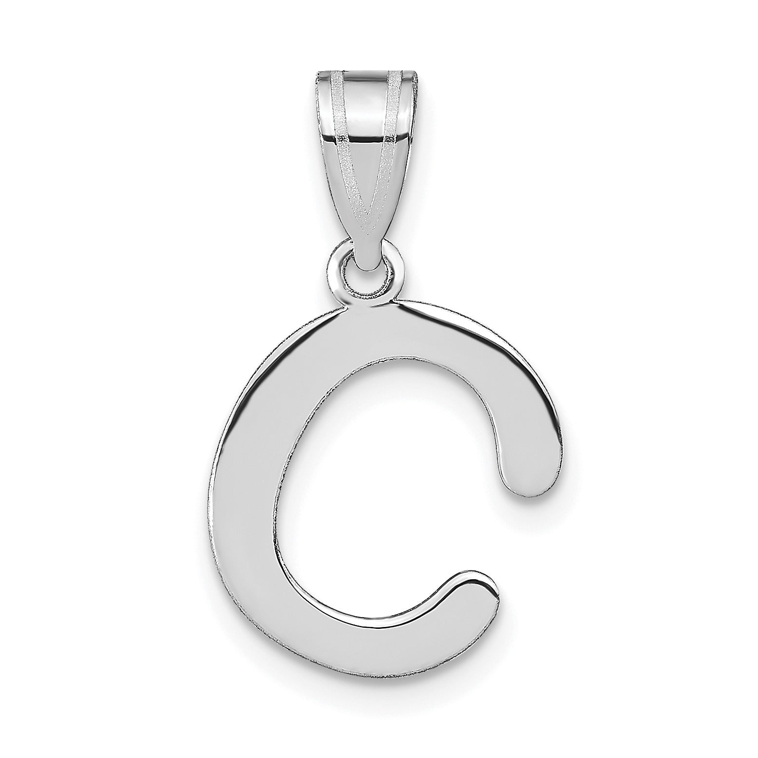 14K Gold Bubble Letter Initial Pendant Fine Color Jewels