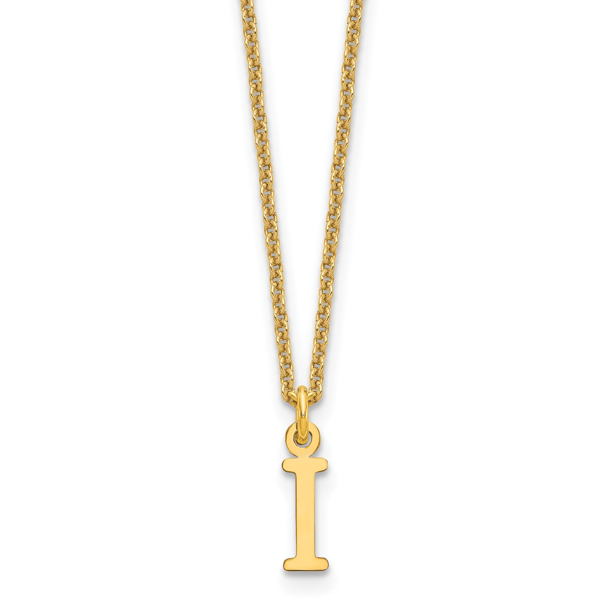 10K God Letters Initial Necklaces