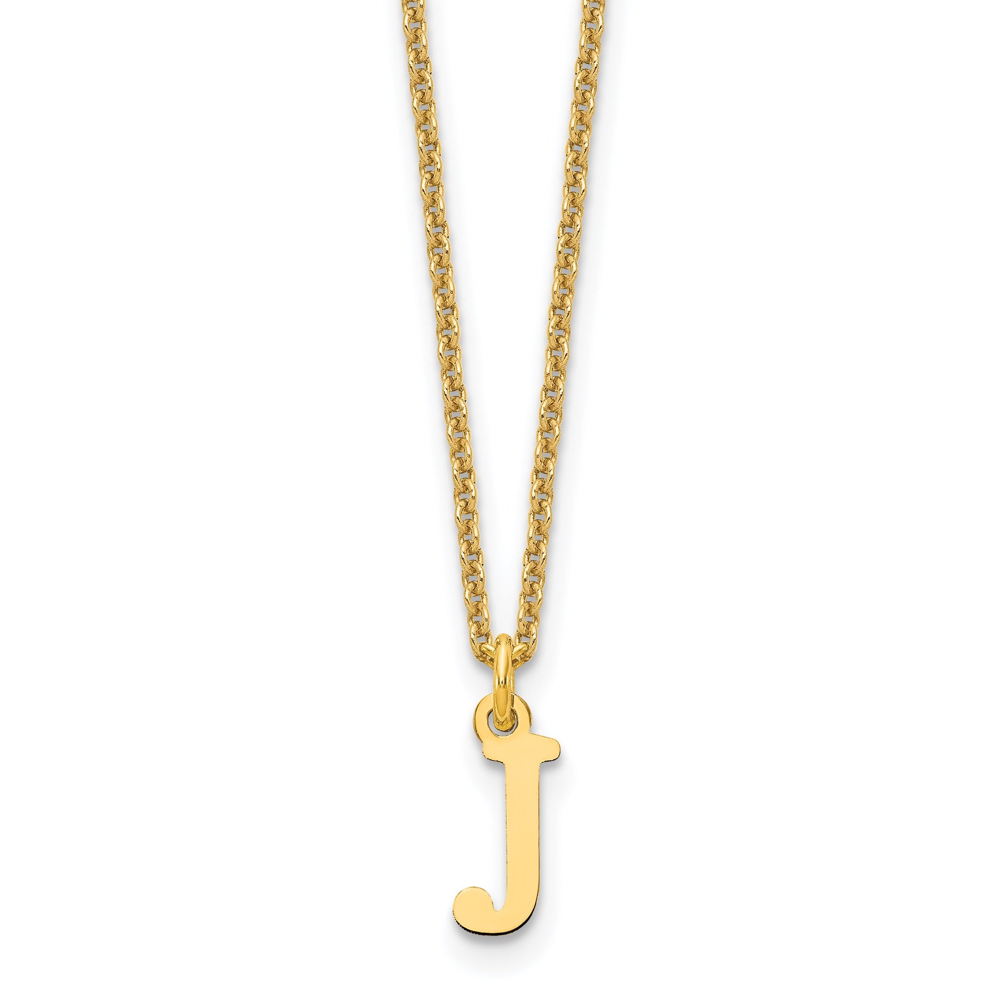 10K God Letters Initial Necklaces