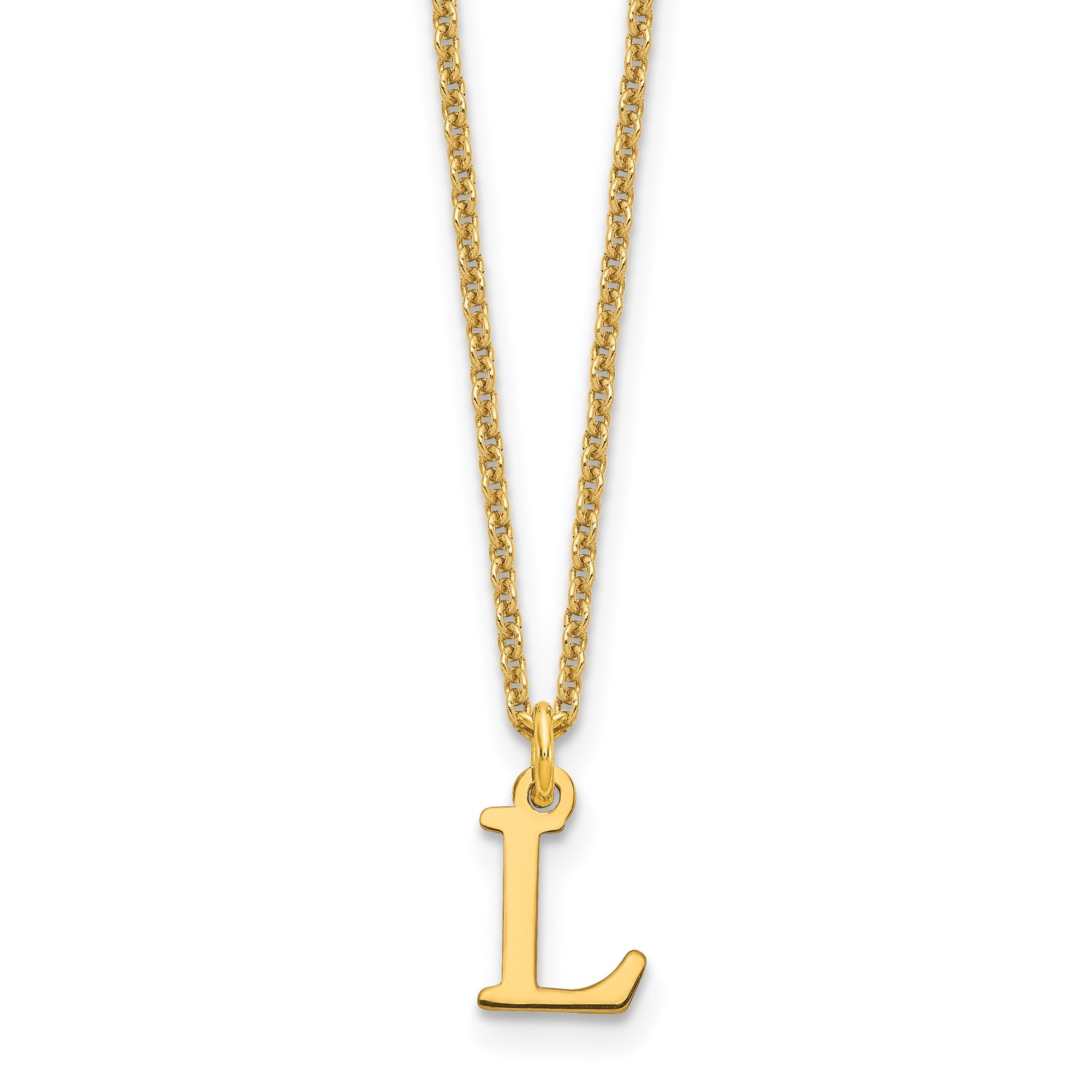 10K God Letters Initial Necklaces