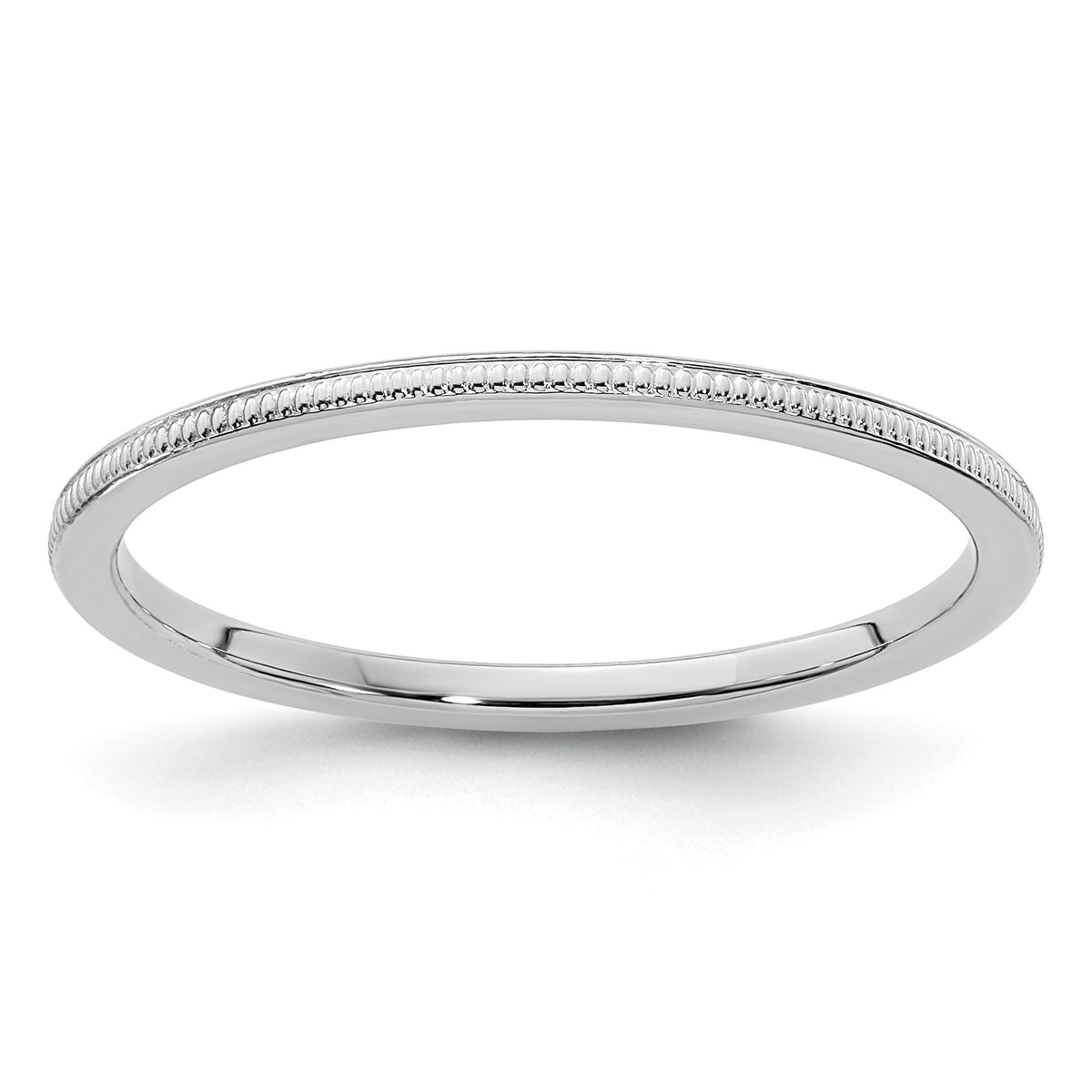 10K White Gold Stackable Ring