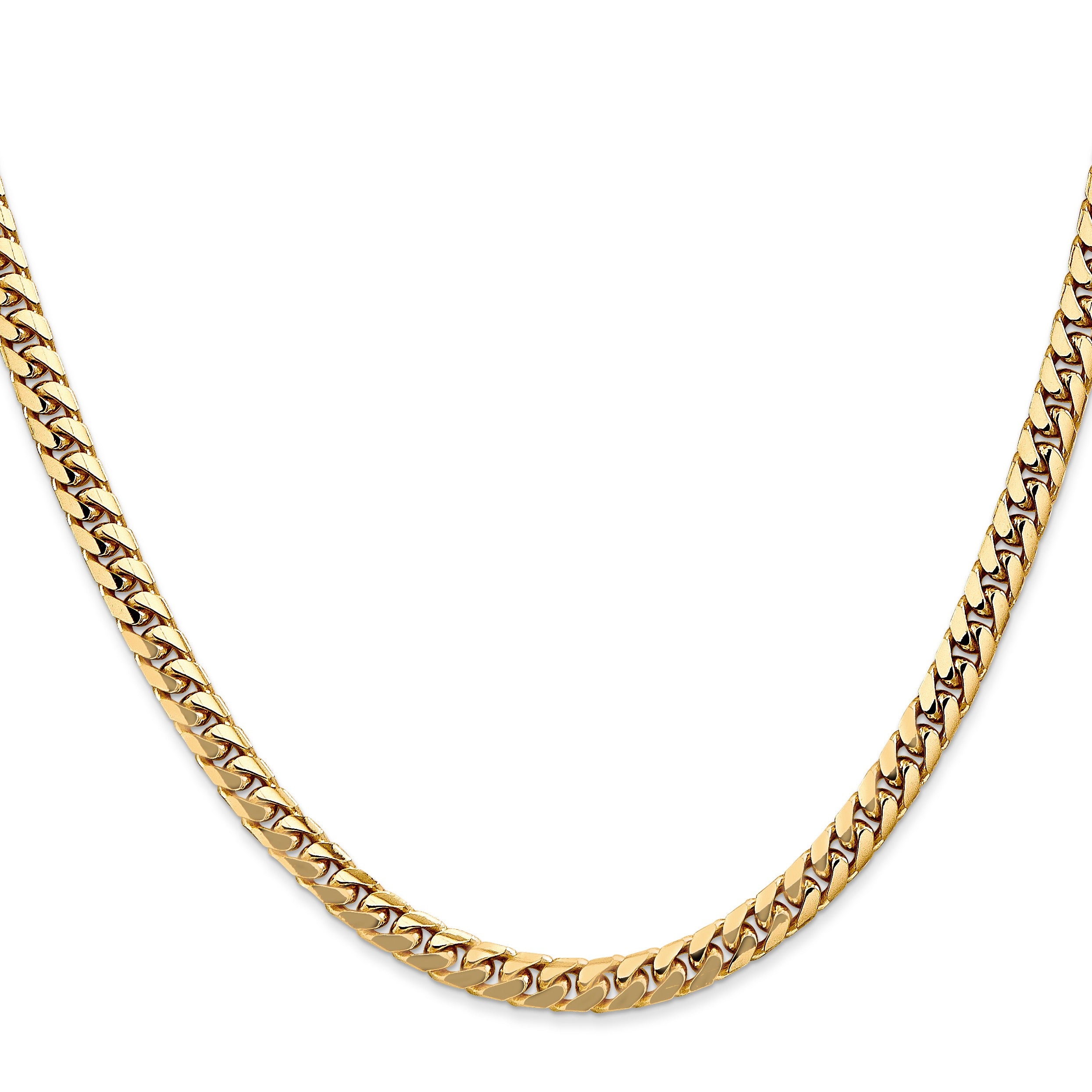 14k Gold Miami Cuban Chain Necklace 22 inch