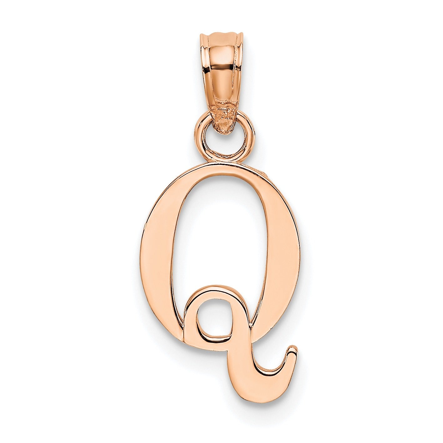14k Gold Block Initial Letter Pendants Fine Color Jewels