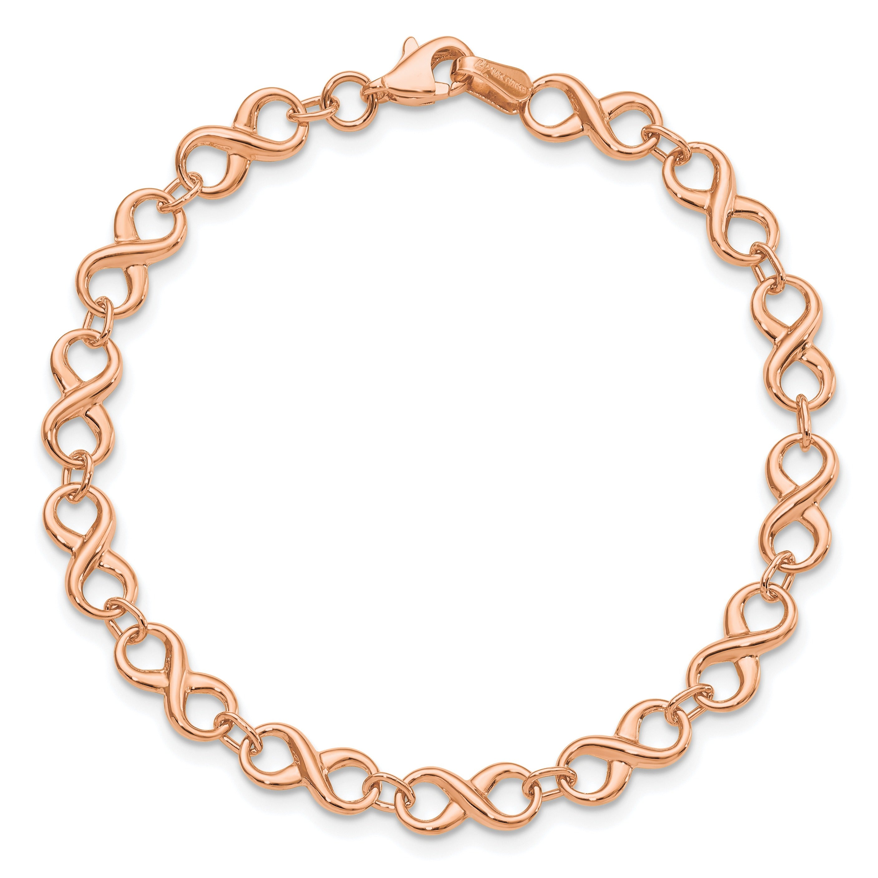 14K Rose Gold Infinity Link Bracelet