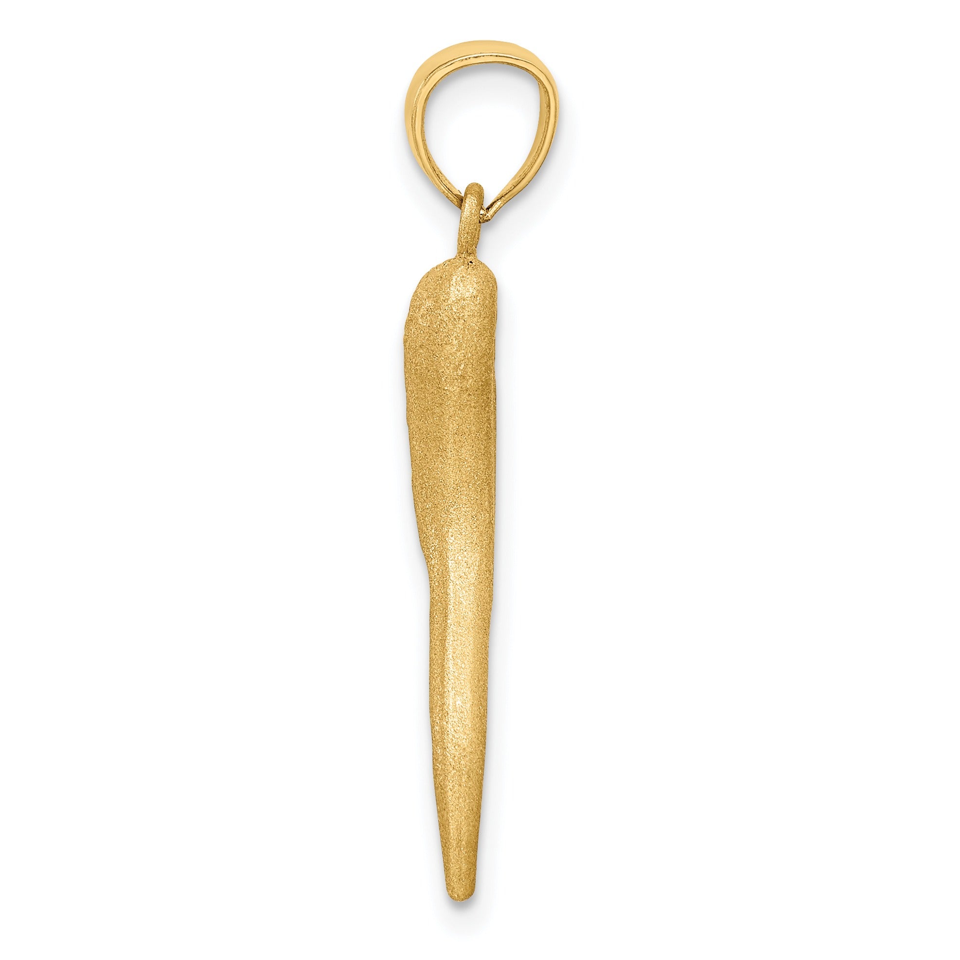 14k Gold Italian Horn Pendant