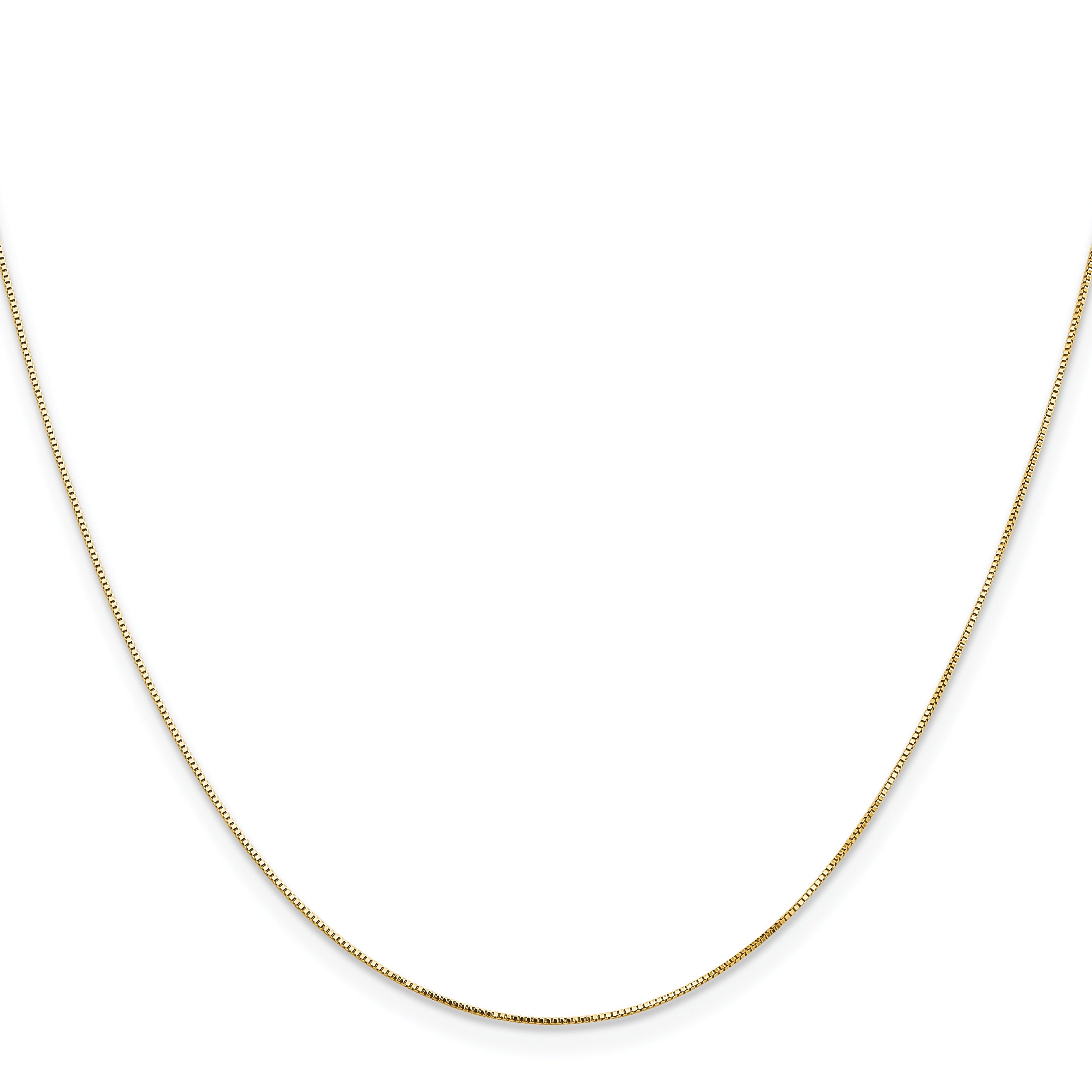 0.5 mm 14k Gold Box Chain with Lobster Clasp