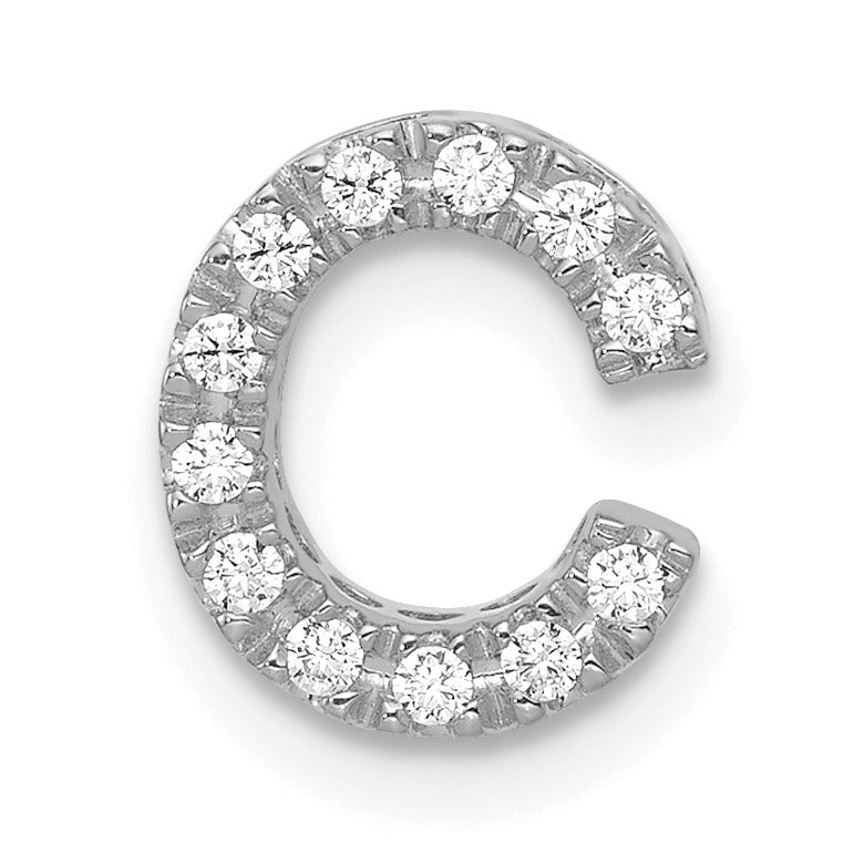 Natural Diamond Initial Charm Pendant