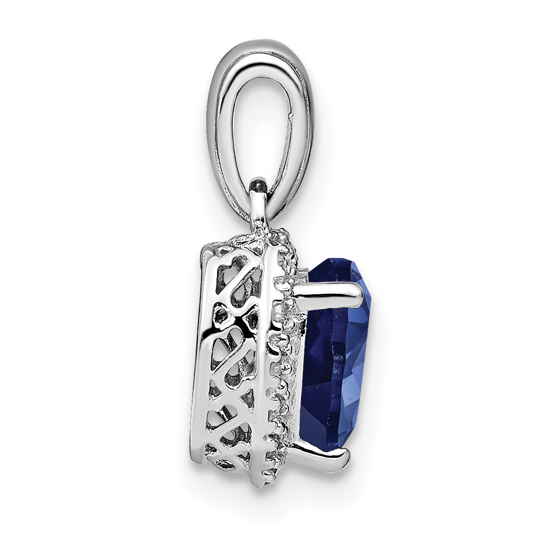 Heart Gemstone and Diamond Halo Pendant Fine Color Jewels