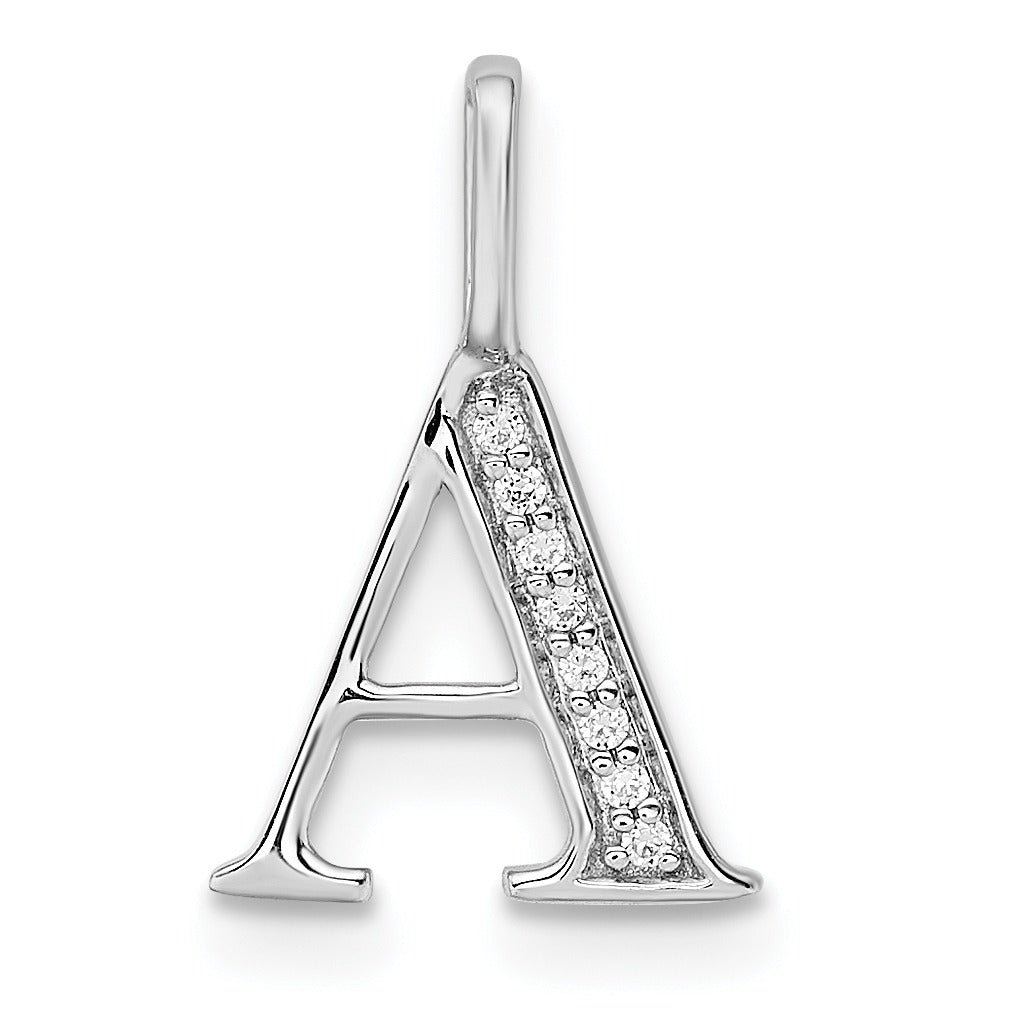 Natural Diamond Initial Letter 14k Gold Pendant Fine Color Jewels