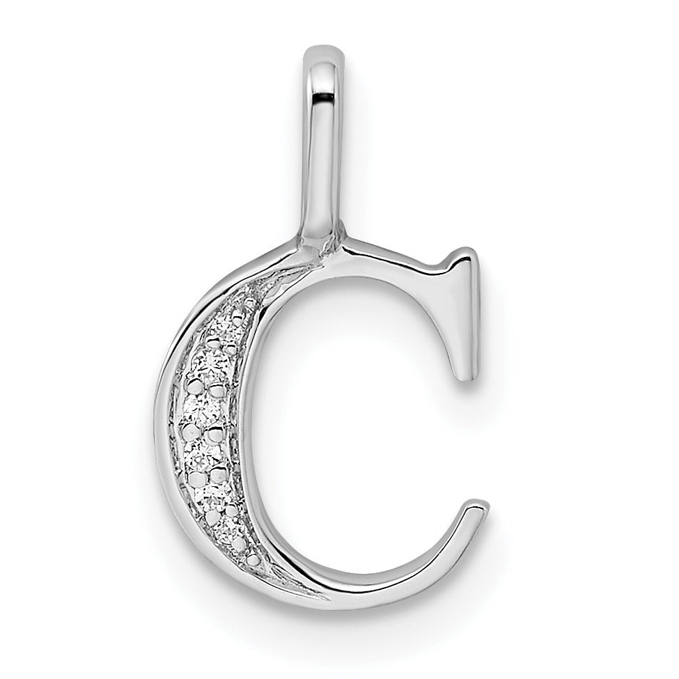 Natural Diamond Initial Letter 14k Gold Pendant Fine Color Jewels