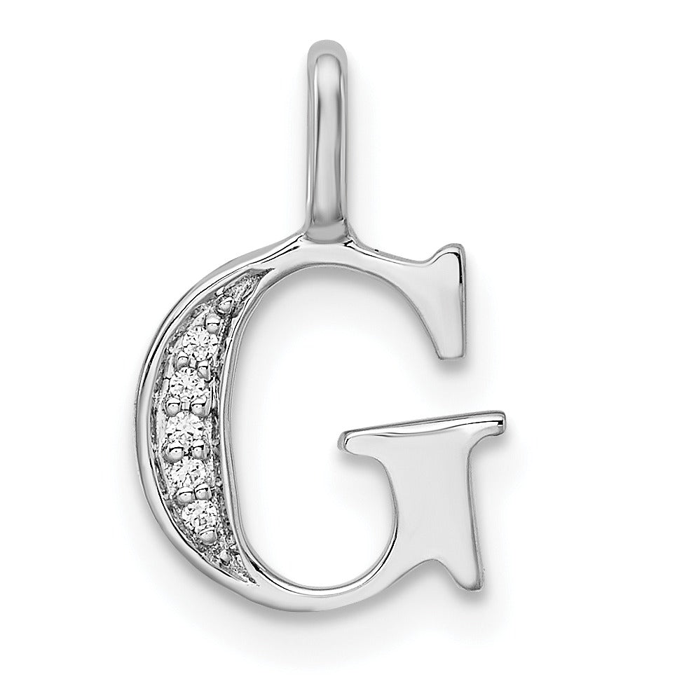 Natural Diamond Initial Letter 14k Gold Pendant Fine Color Jewels