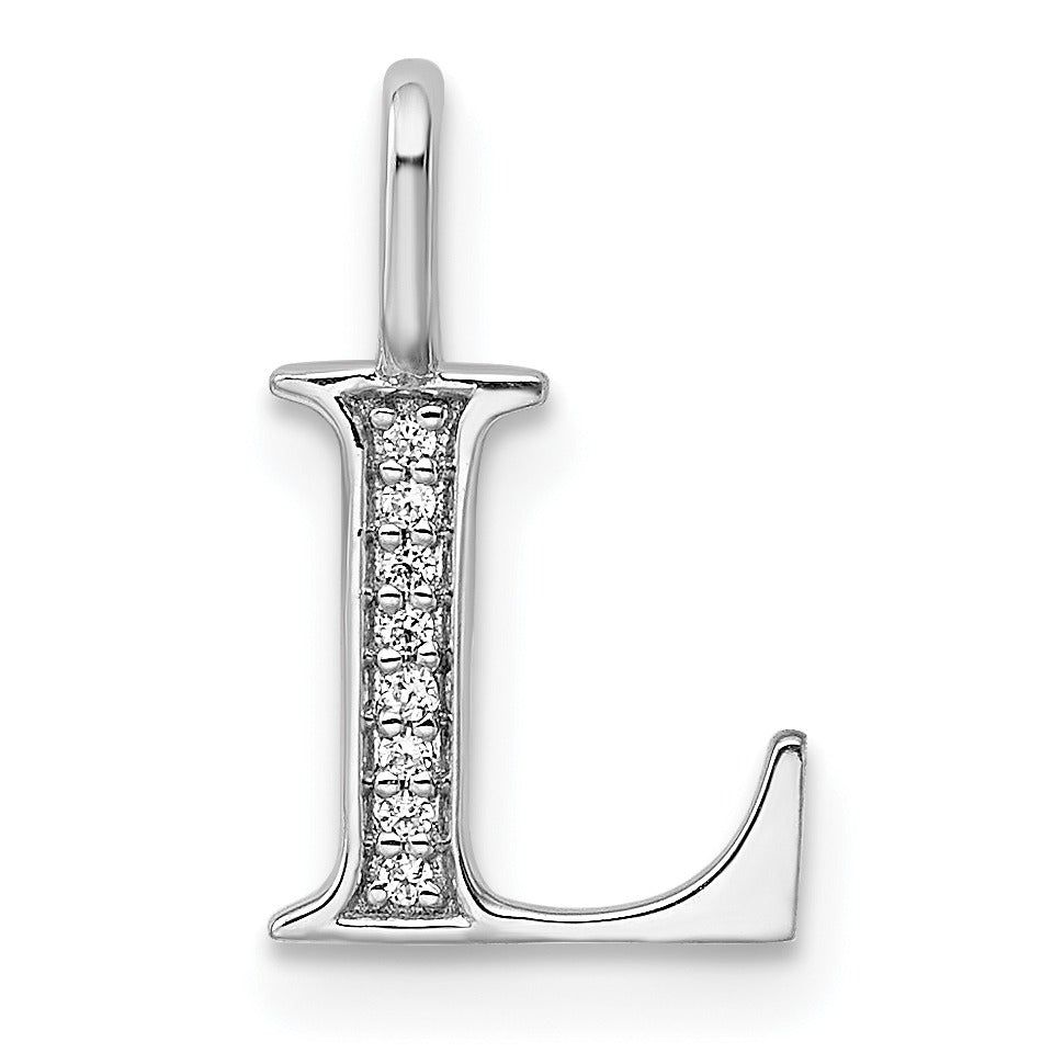 Natural Diamond Initial Letter 14k Gold Pendant Fine Color Jewels