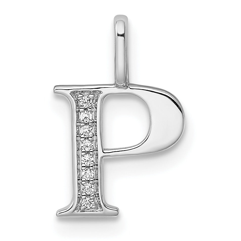 Natural Diamond Initial Letter 14k Gold Pendant Fine Color Jewels
