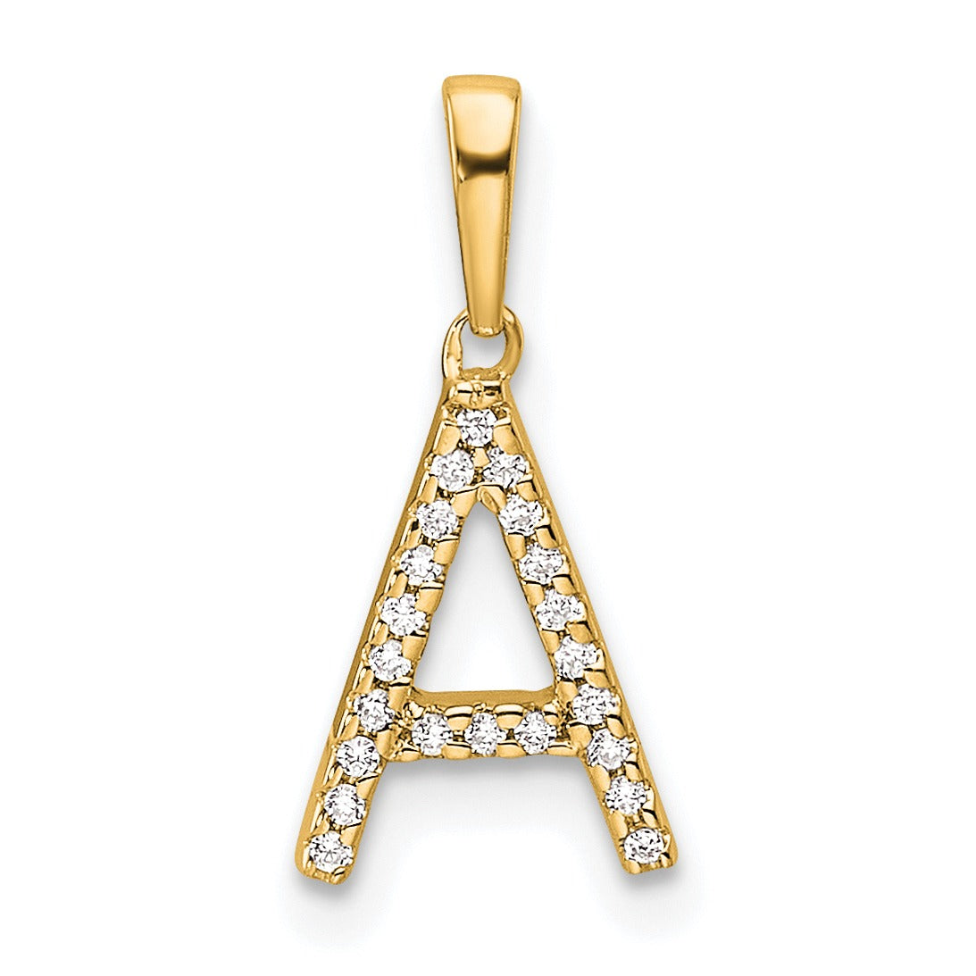 Diamond Initials 14k Gold Pendants