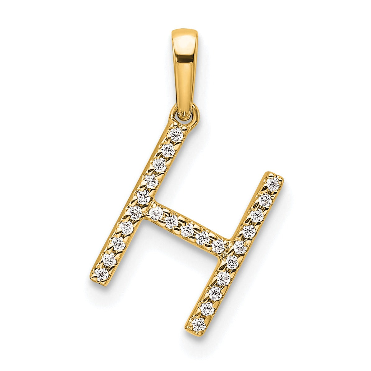 Diamond Initials 14k Gold Pendants