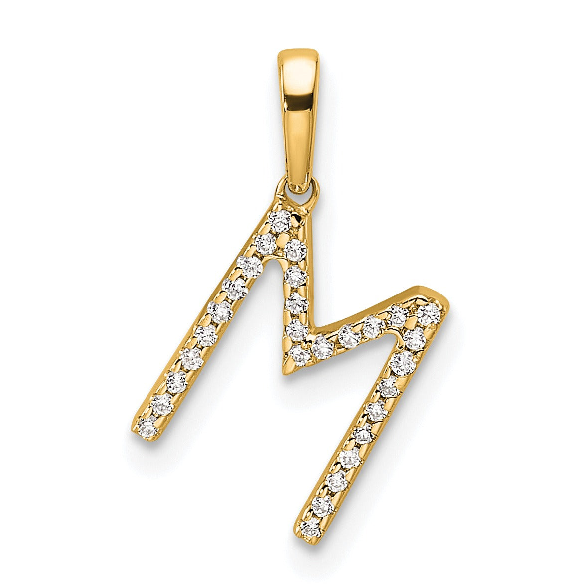 Diamond Initials 14k Gold Pendants