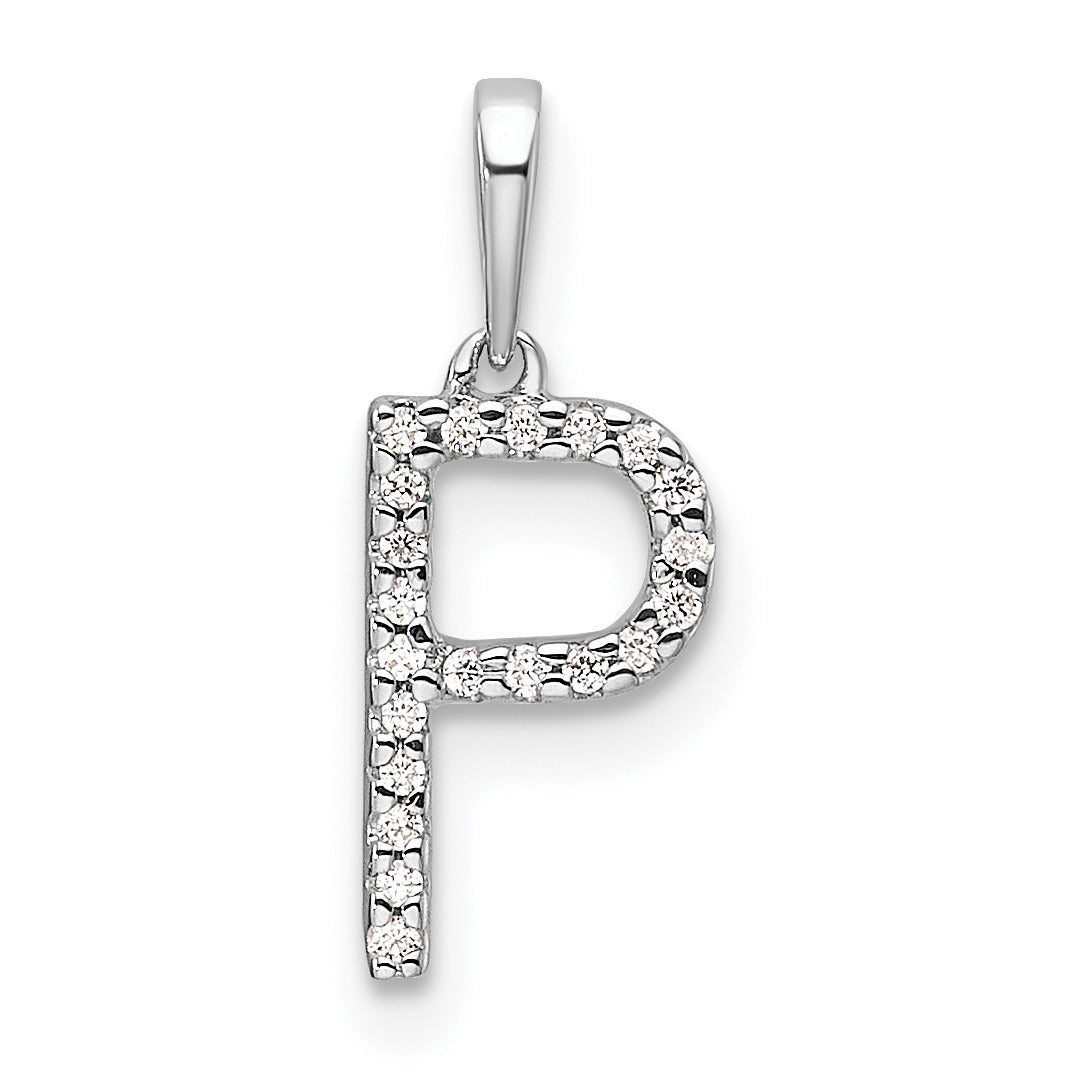 Diamond Initials 14k Gold Pendants
