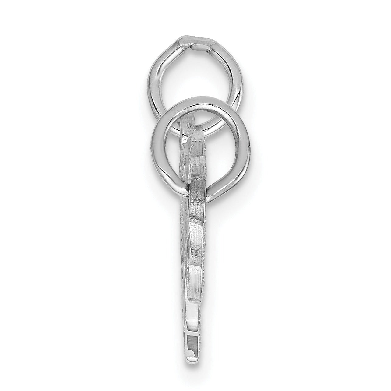 14K White Gold Key To My Heart Pendant for Couples Fine Color Jewels