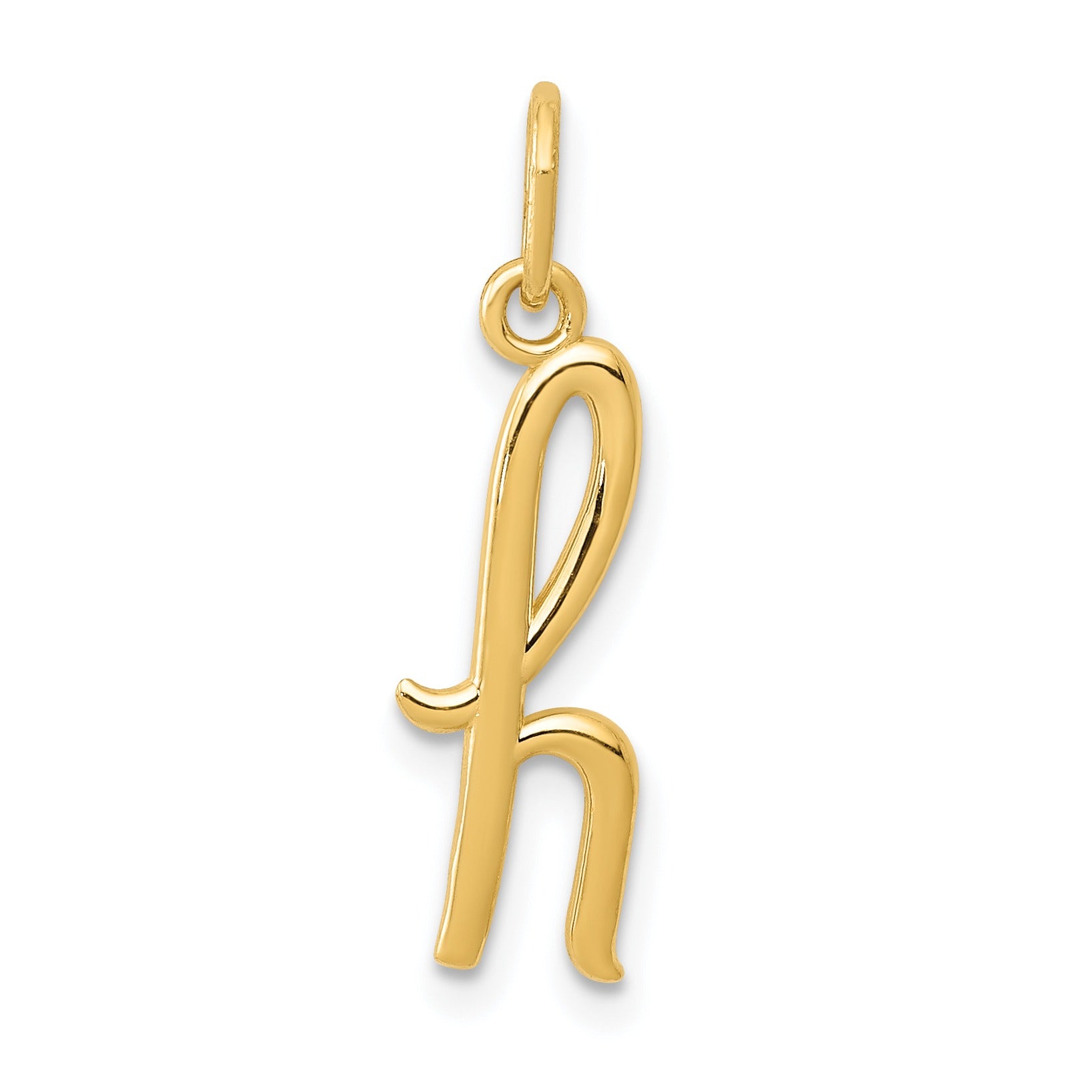 14k Yellow Gold Letter Initial Charm Pendant Fine Color Jewels