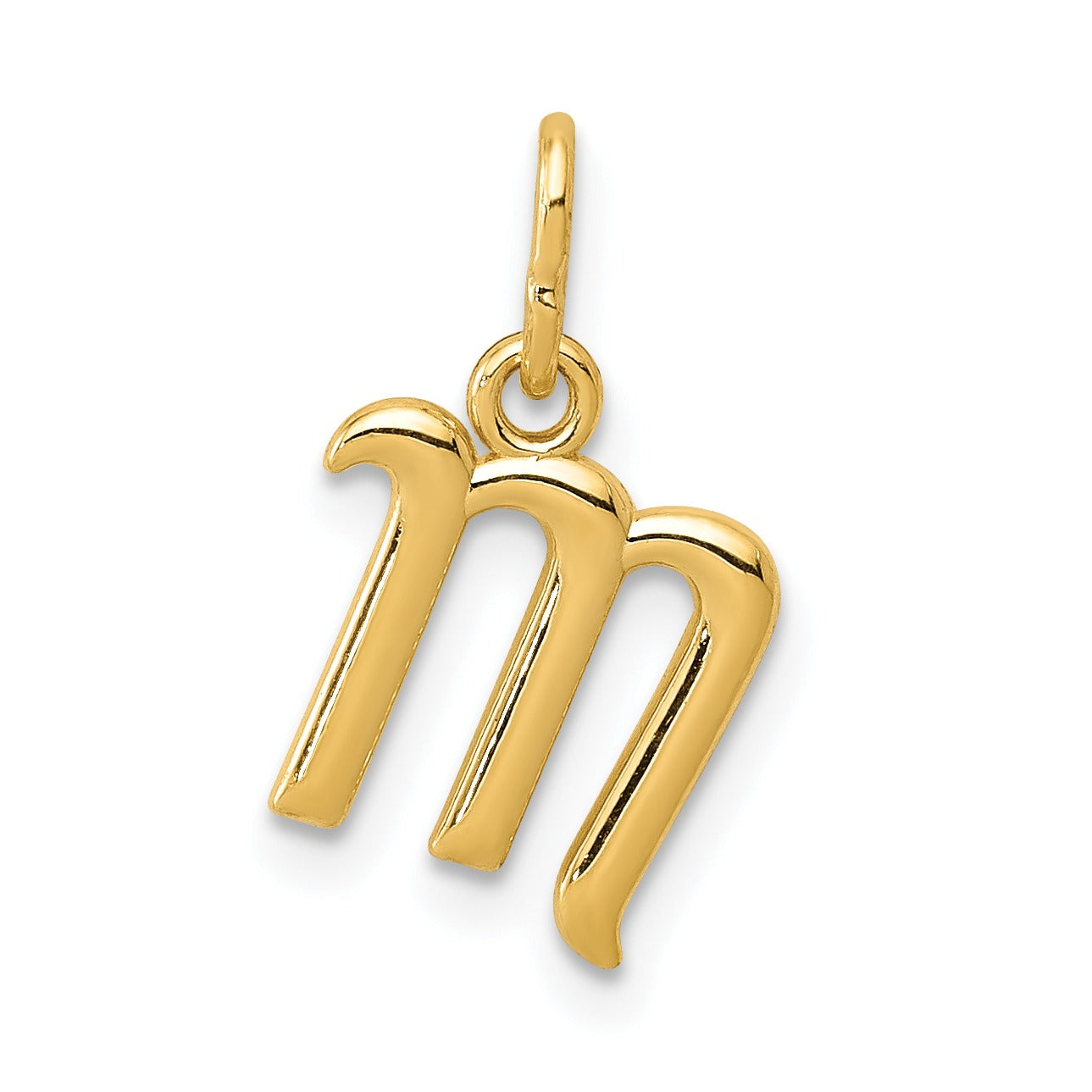 14k Yellow Gold Letter Initial Charm Pendant Fine Color Jewels