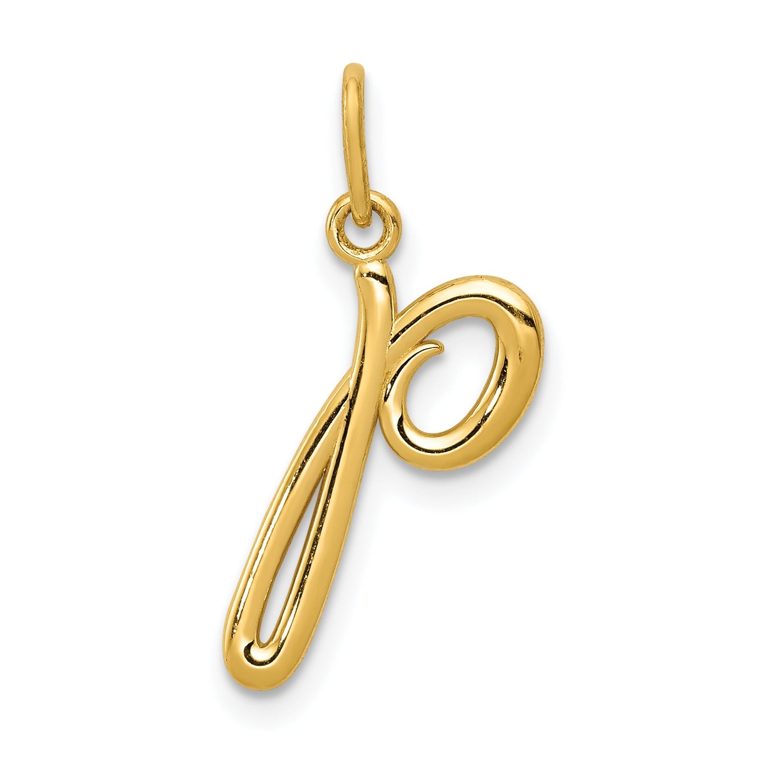 14k Yellow Gold Letter Initial Charm Pendant Fine Color Jewels
