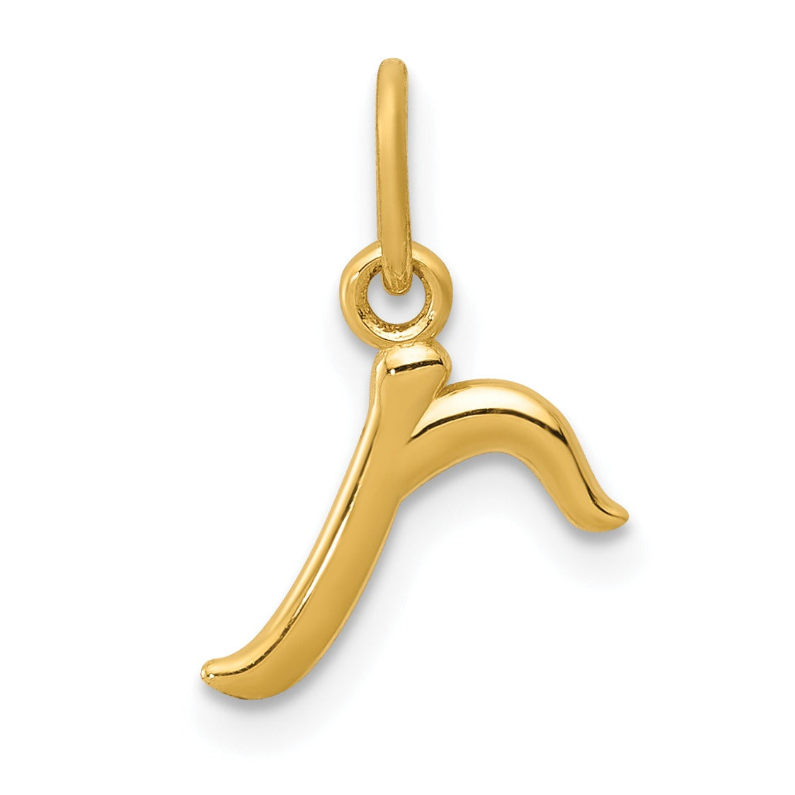 14k Yellow Gold Letter Initial Charm Pendant Fine Color Jewels