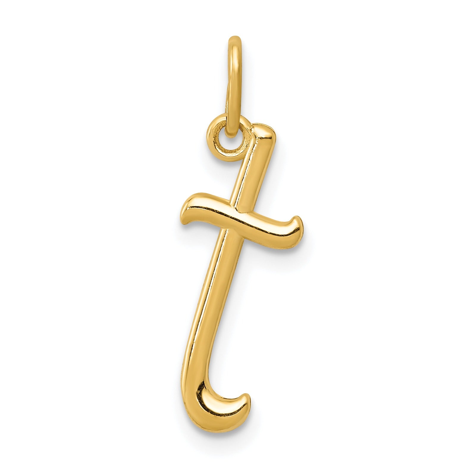 14k Yellow Gold Letter Initial Charm Pendant Fine Color Jewels