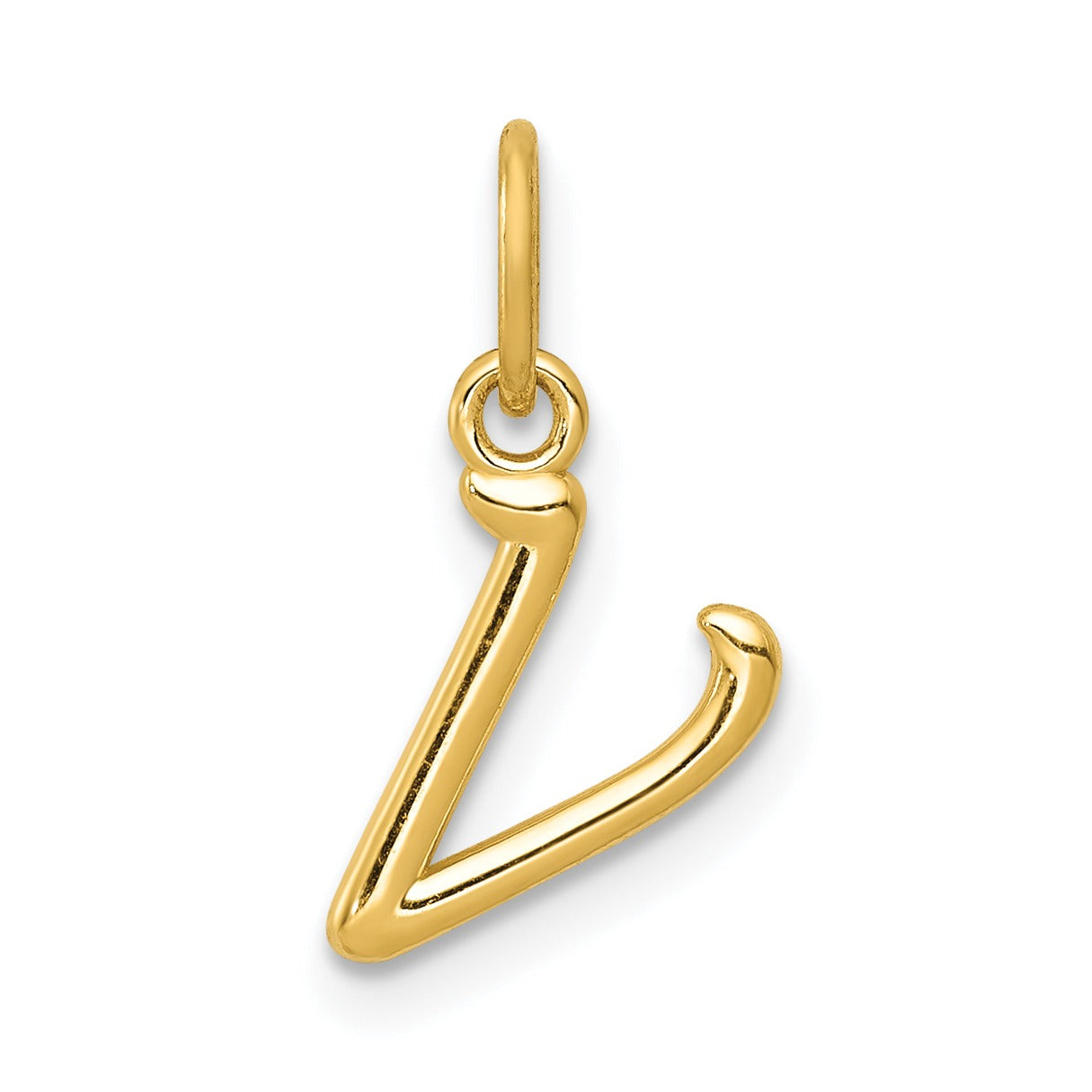 14k Yellow Gold Letter Initial Charm Pendant Fine Color Jewels