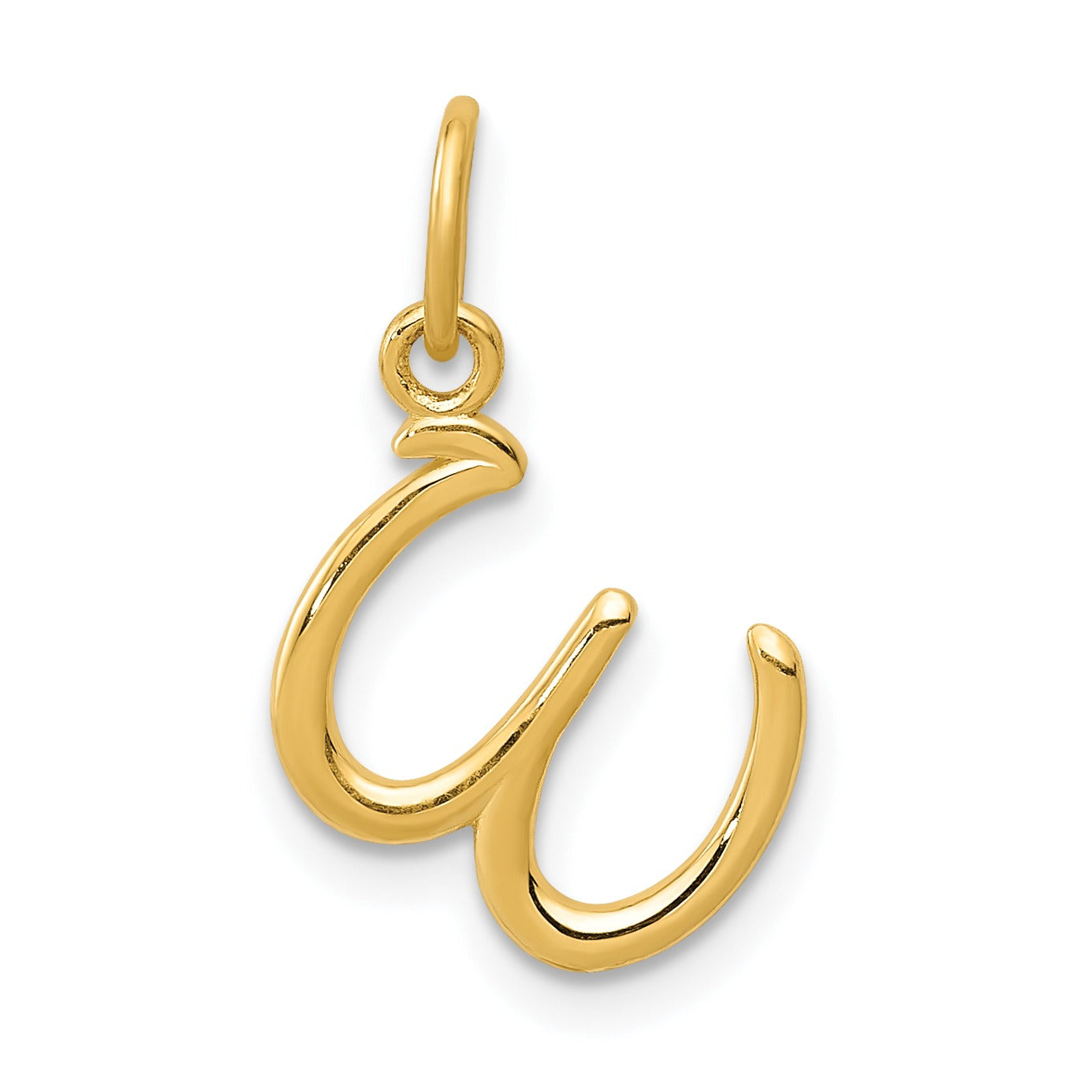 14k Yellow Gold Letter Initial Charm Pendant Fine Color Jewels