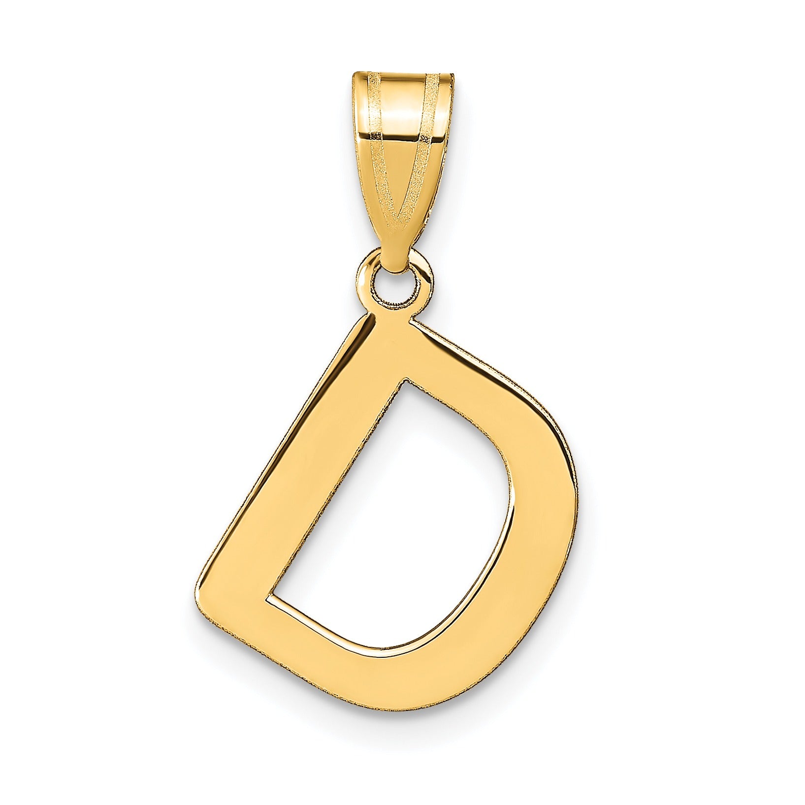 14K Gold Bubble Letter Initial Pendant Fine Color Jewels