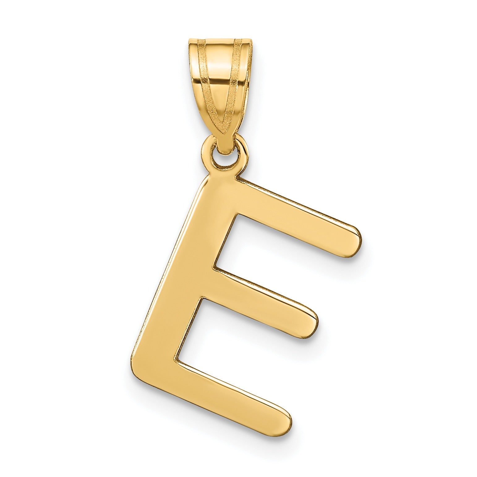 14K Gold Bubble Letter Initial Pendant Fine Color Jewels
