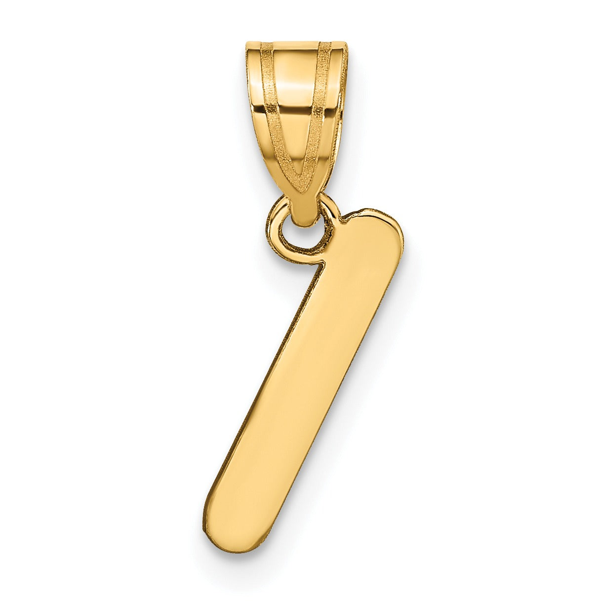 14K Gold Bubble Letter Initial Pendant Fine Color Jewels