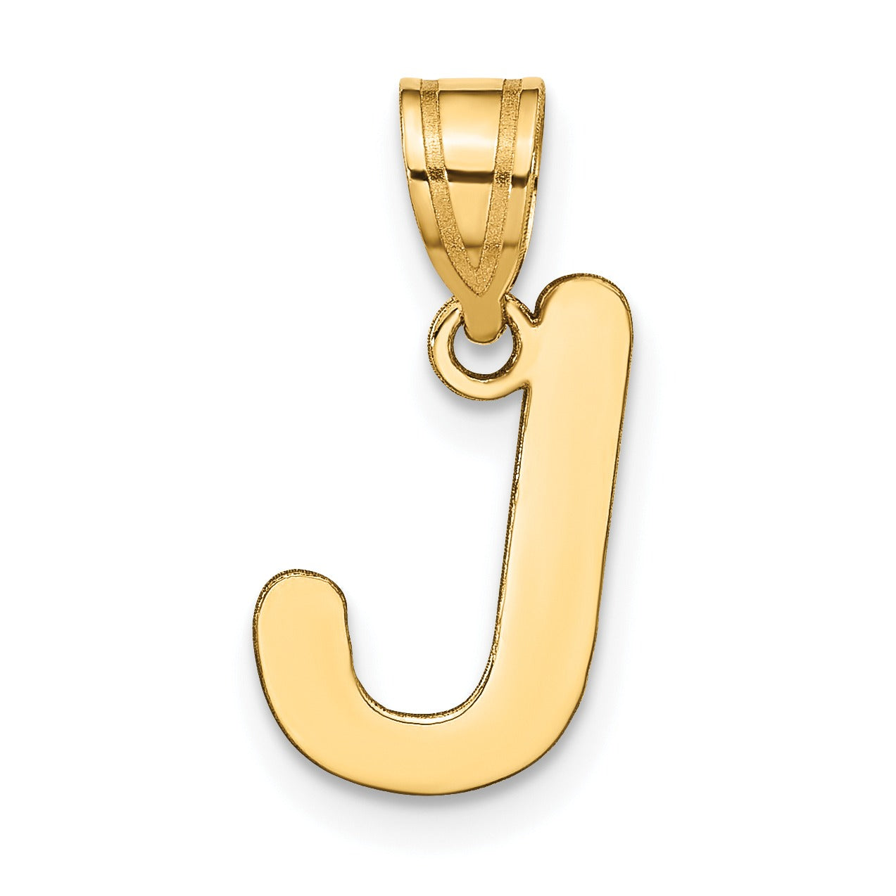 14K Gold Bubble Letter Initial Pendant Fine Color Jewels