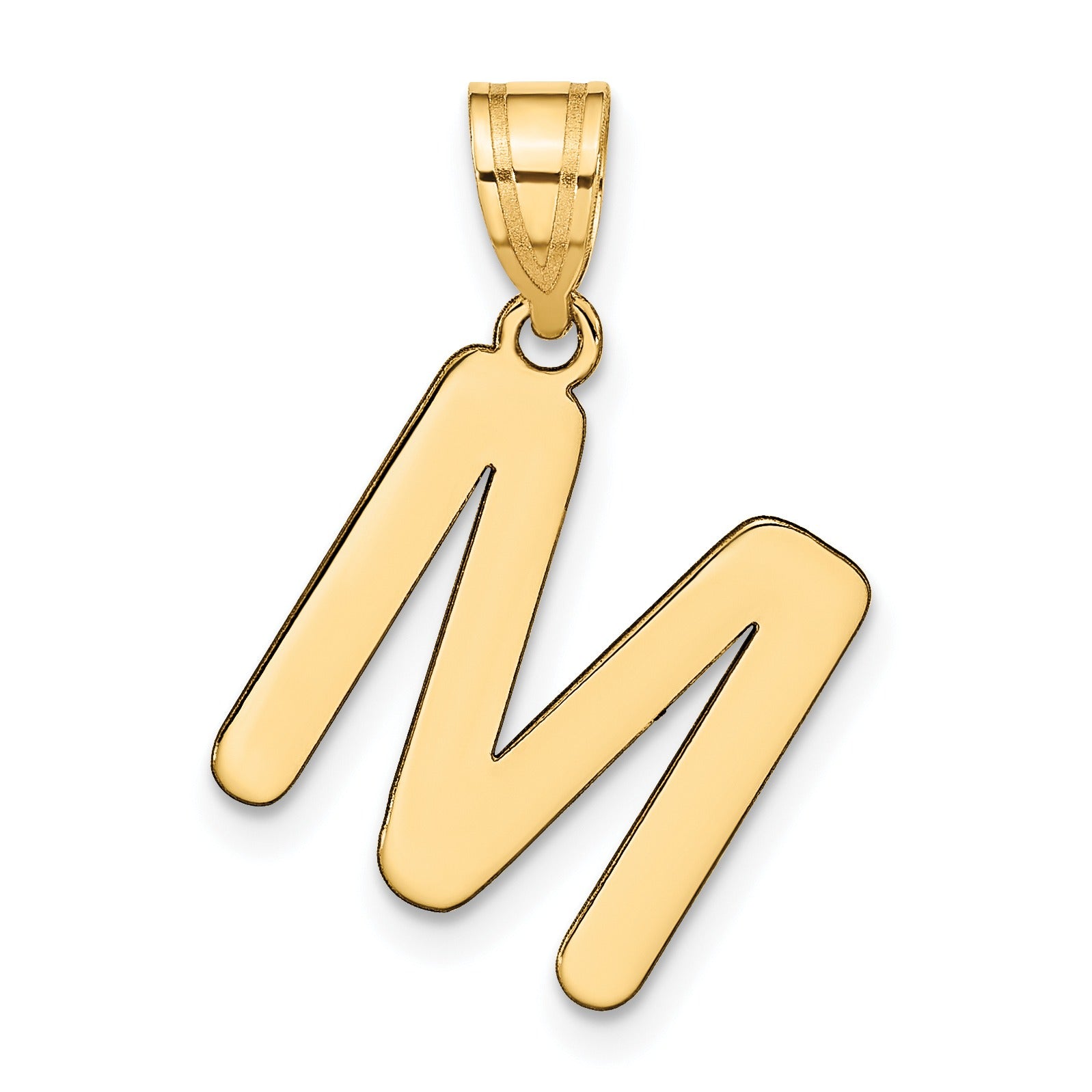 14K Gold Bubble Letter Initial Pendant Fine Color Jewels
