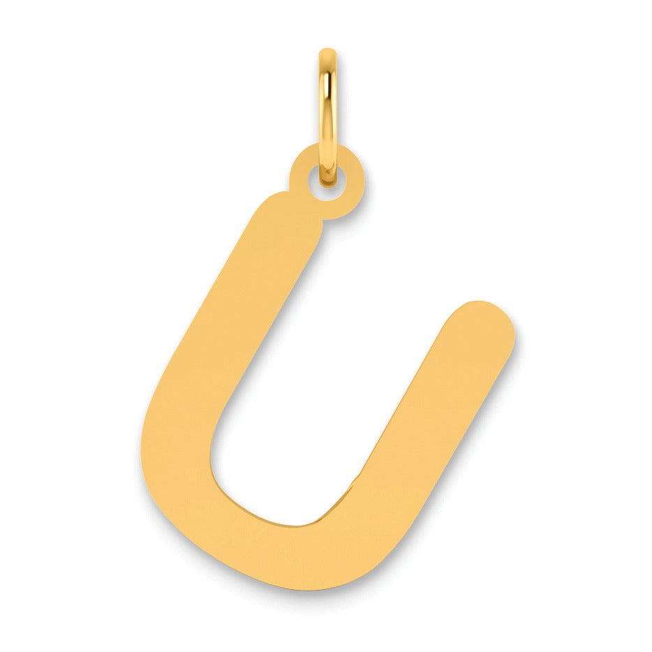 14K Gold Bubble Letter Initial Pendant Fine Color Jewels