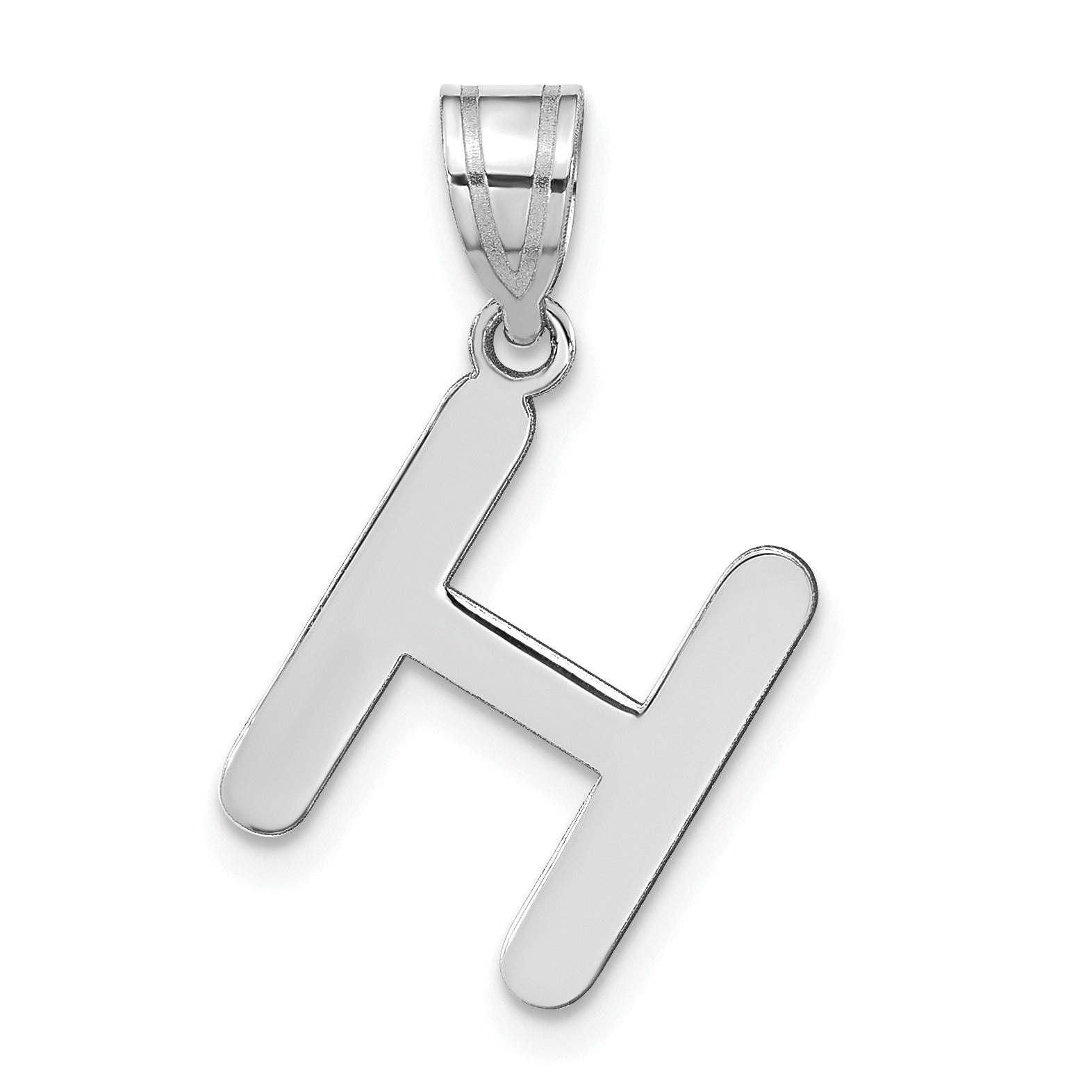 14K Gold Bubble Letter Initial Pendant Fine Color Jewels
