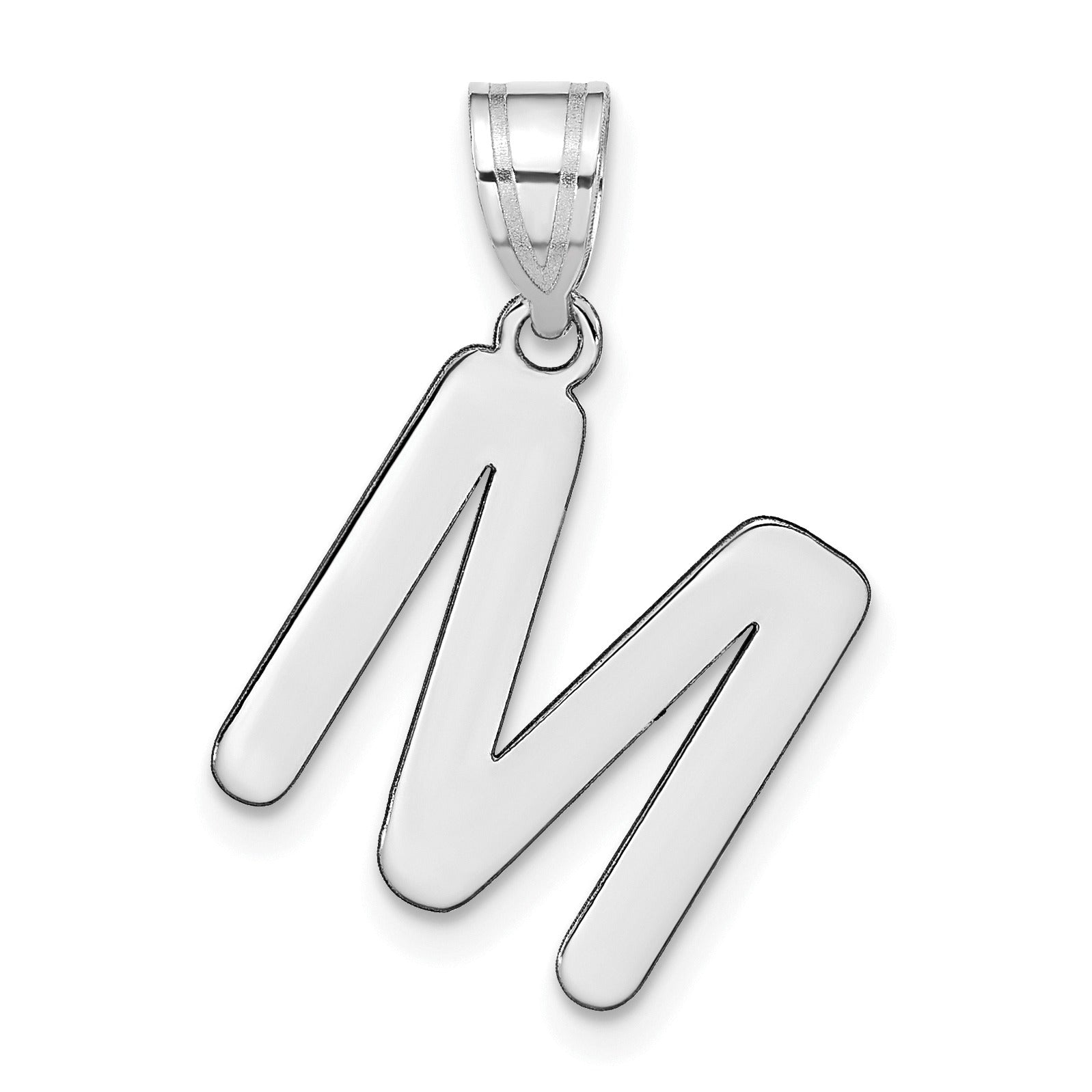14K Gold Bubble Letter Initial Pendant Fine Color Jewels