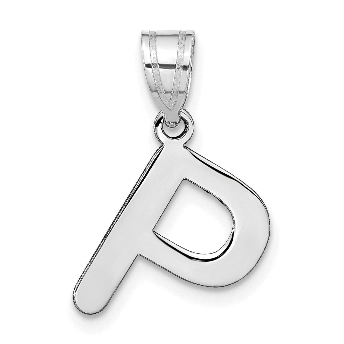 14K Gold Bubble Letter Initial Pendant Fine Color Jewels