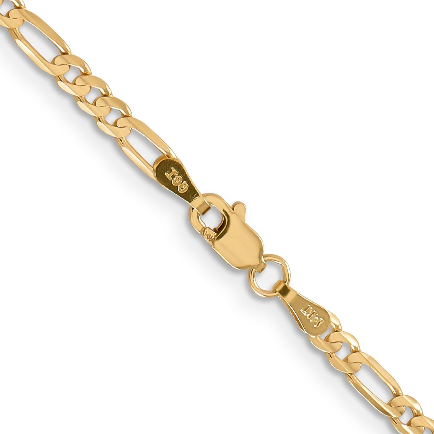 14k Yellow Gold Concave Open Chain for Men