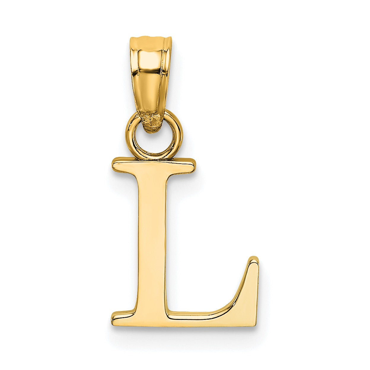 14k Gold Block Initial Letter Pendants Fine Color Jewels