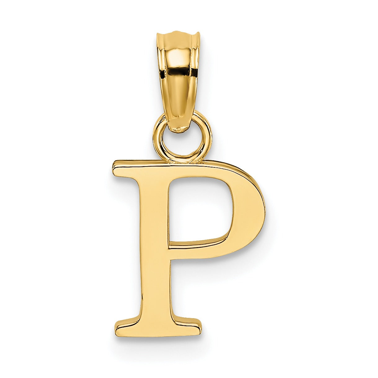 14k Gold Block Initial Letter Pendants Fine Color Jewels