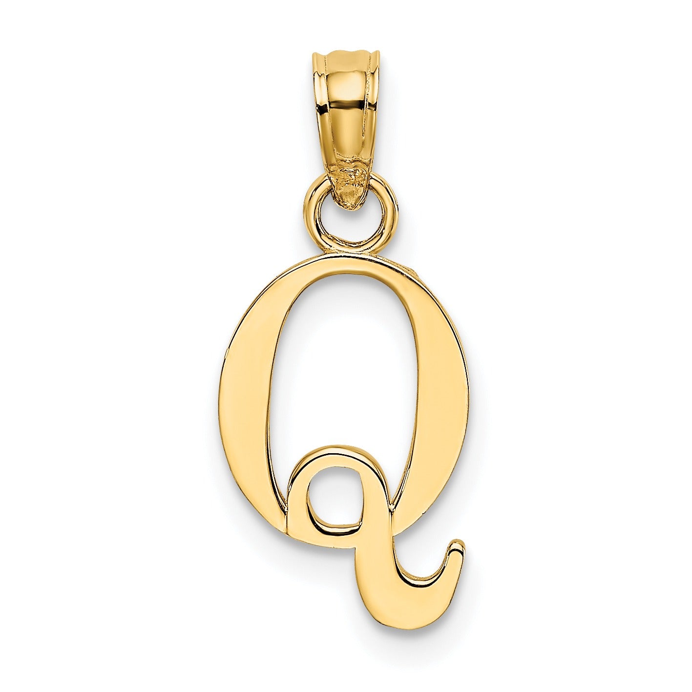 14k Gold Block Initial Letter Pendants Fine Color Jewels