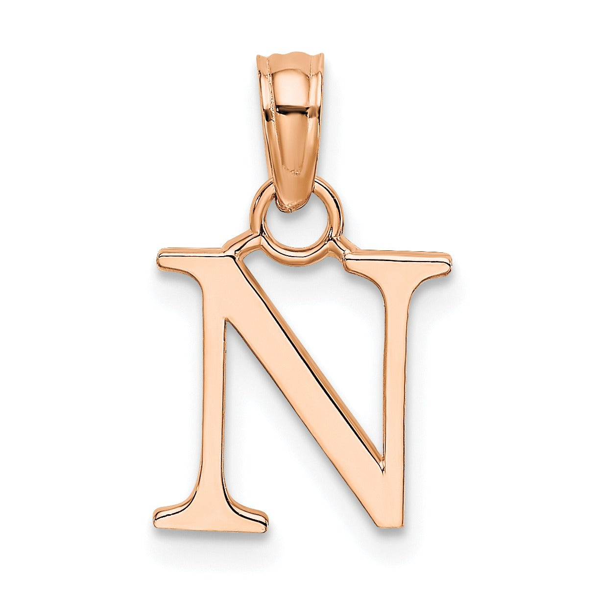14k Gold Block Initial Letter Pendants Fine Color Jewels