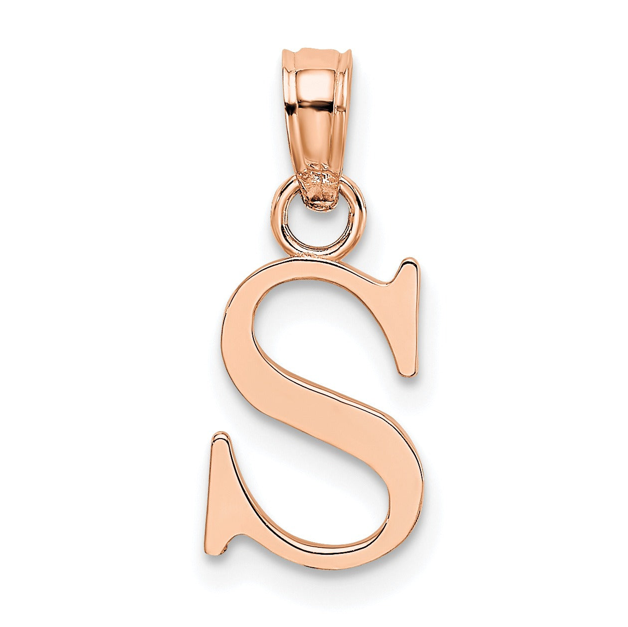 14k Gold Block Initial Letter Pendants Fine Color Jewels