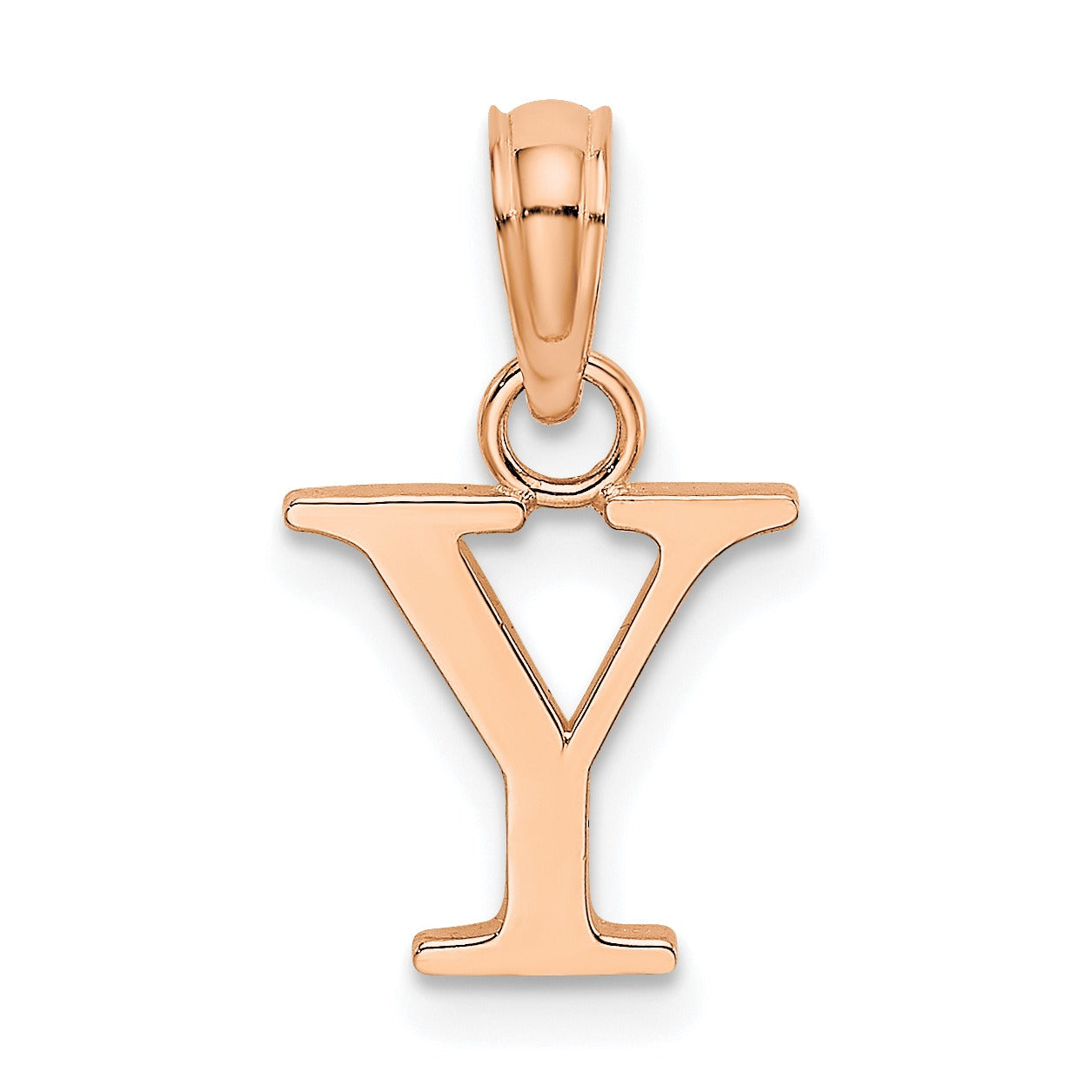 14k Gold Block Initial Letter Pendants Fine Color Jewels