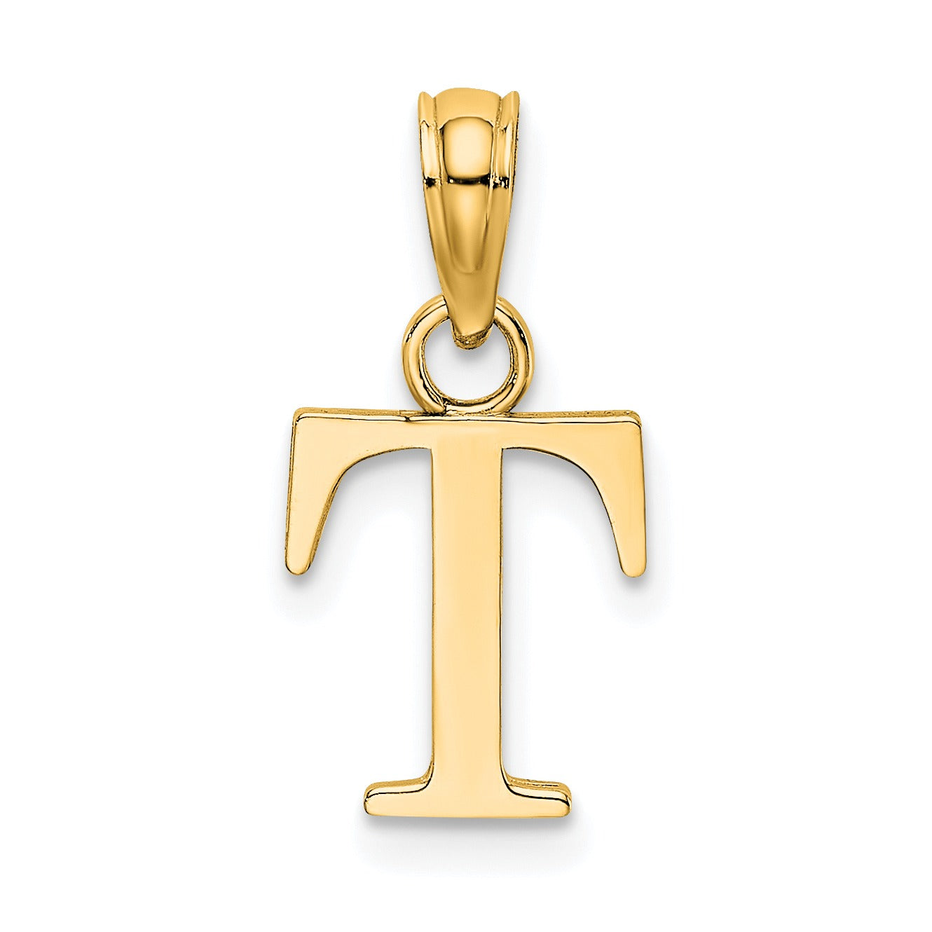 14k Gold Block Initial Letter Pendants Fine Color Jewels